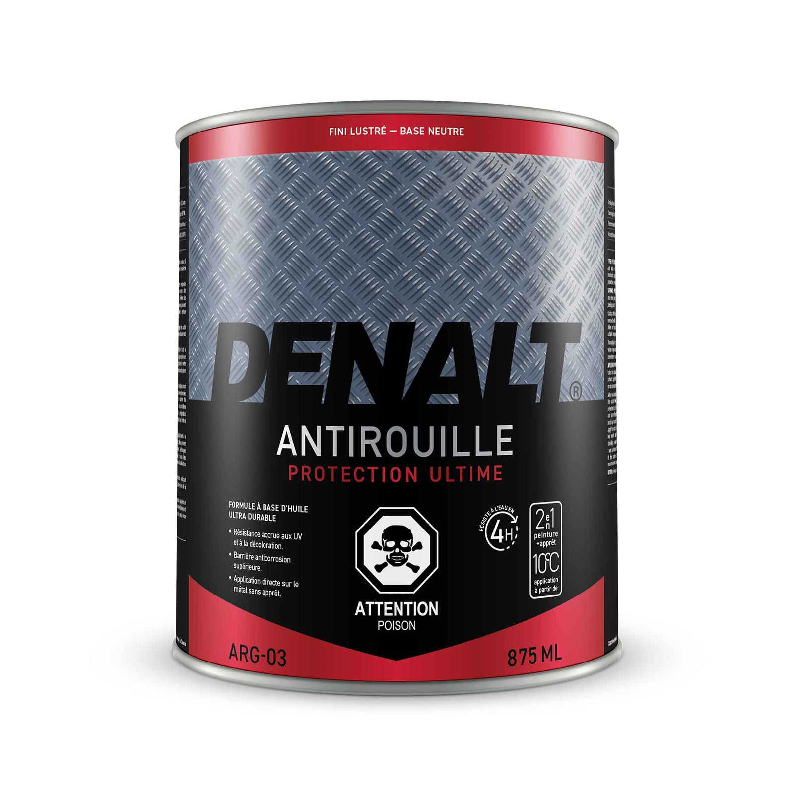 Peinture antirouille à base d'huile lustré base 3, 875 ml