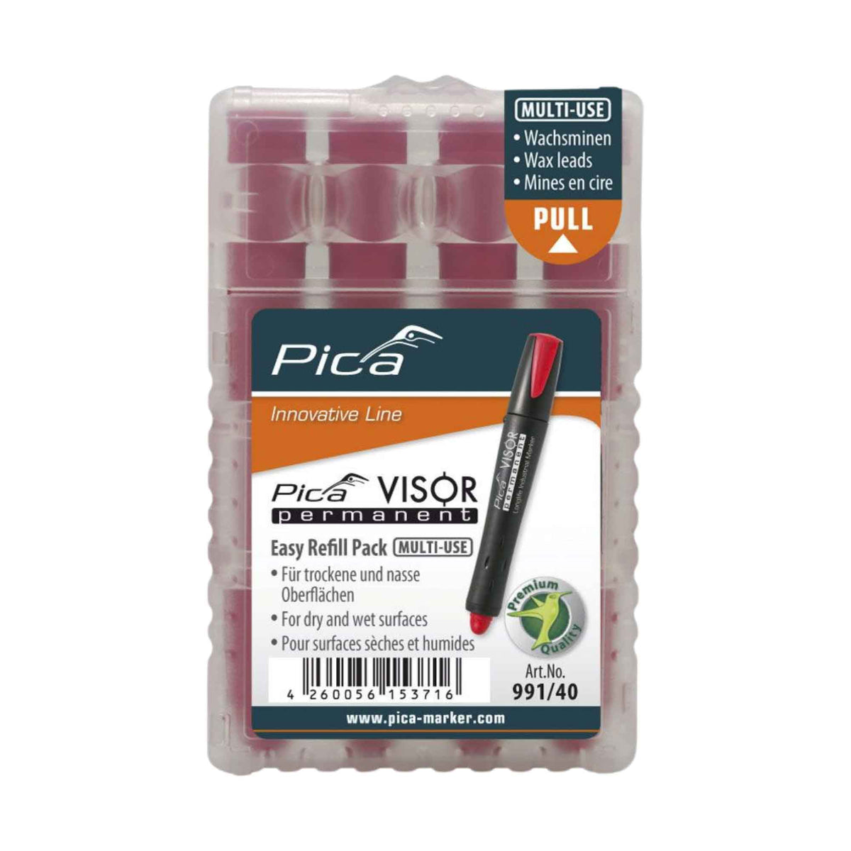 Mine de rechange Pica-Visor, rouge (4 unités)