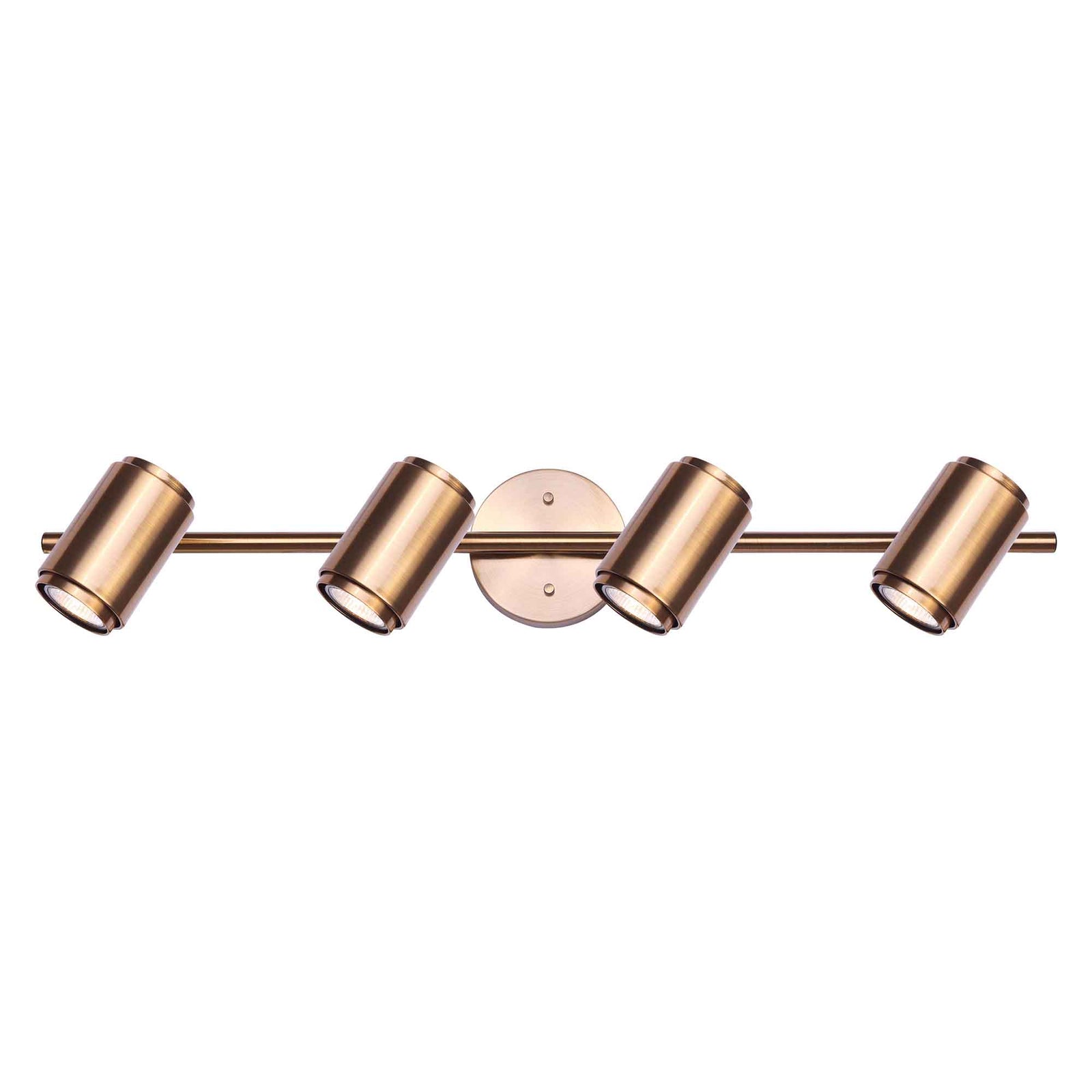 Luminaire sur rail à 4 lumières Mayda doré, 29,5" x 6,25" x 4,75"