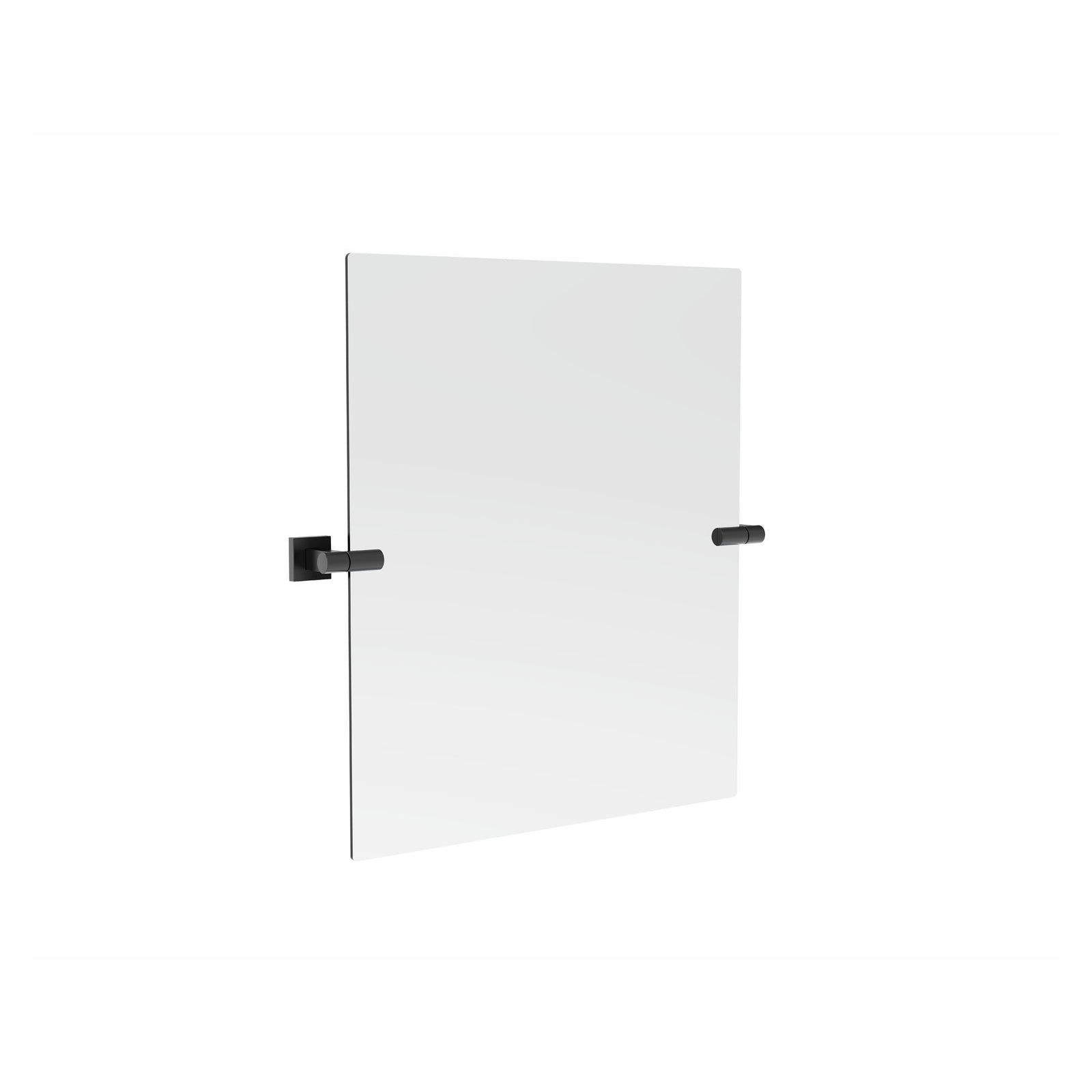 Miroir de salle de bain rectangulaire Claye, noir mat