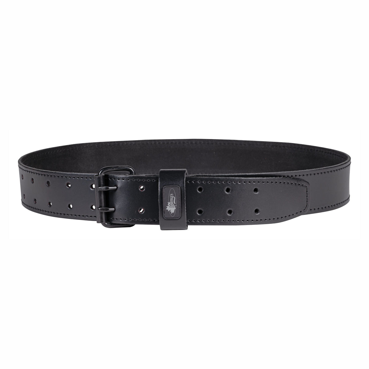Ceinture de travail en cuir noir de 2" de large, 29" à 46"