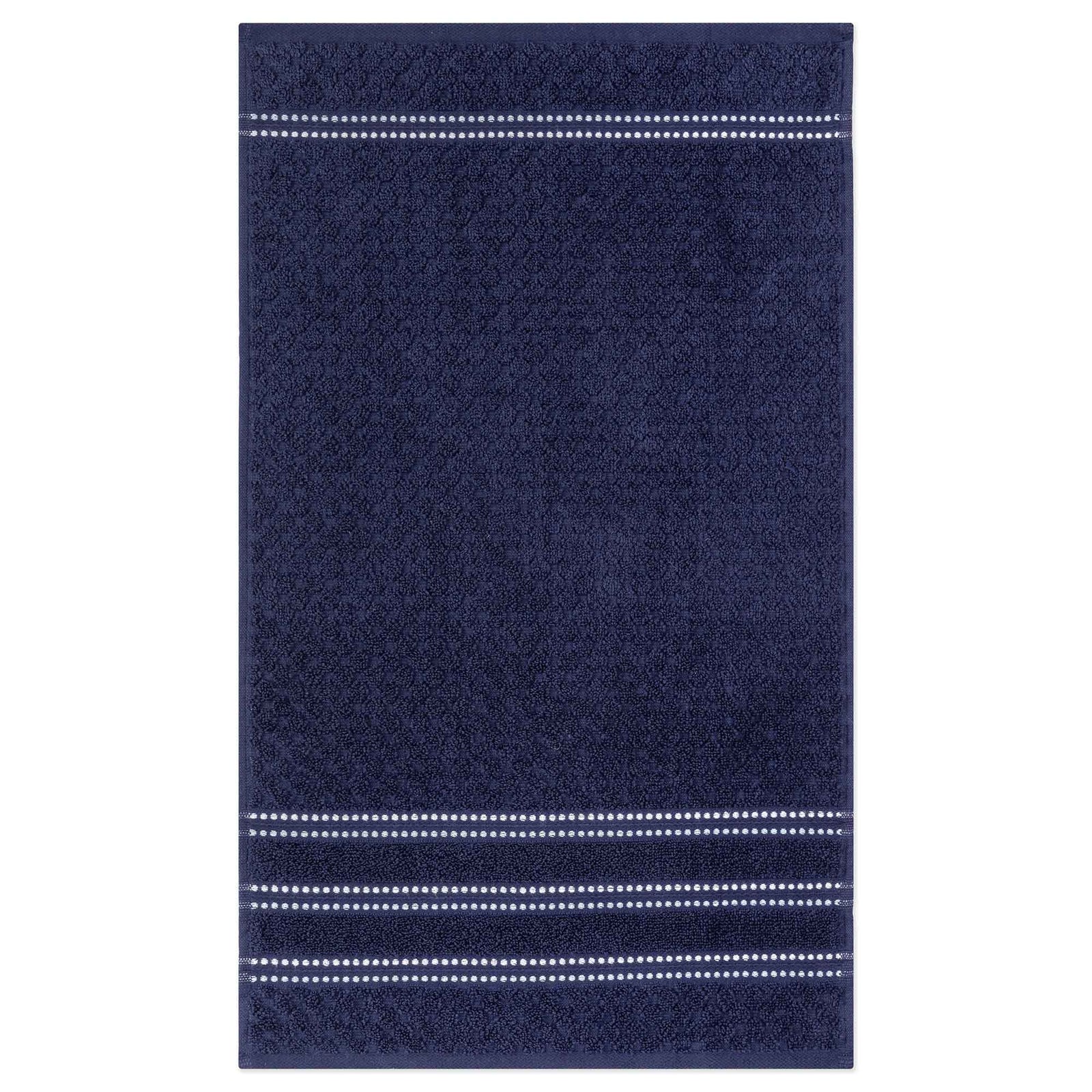 Serviette à mains de la collection Terry Ambiance en bleu marine, 16" x 26"