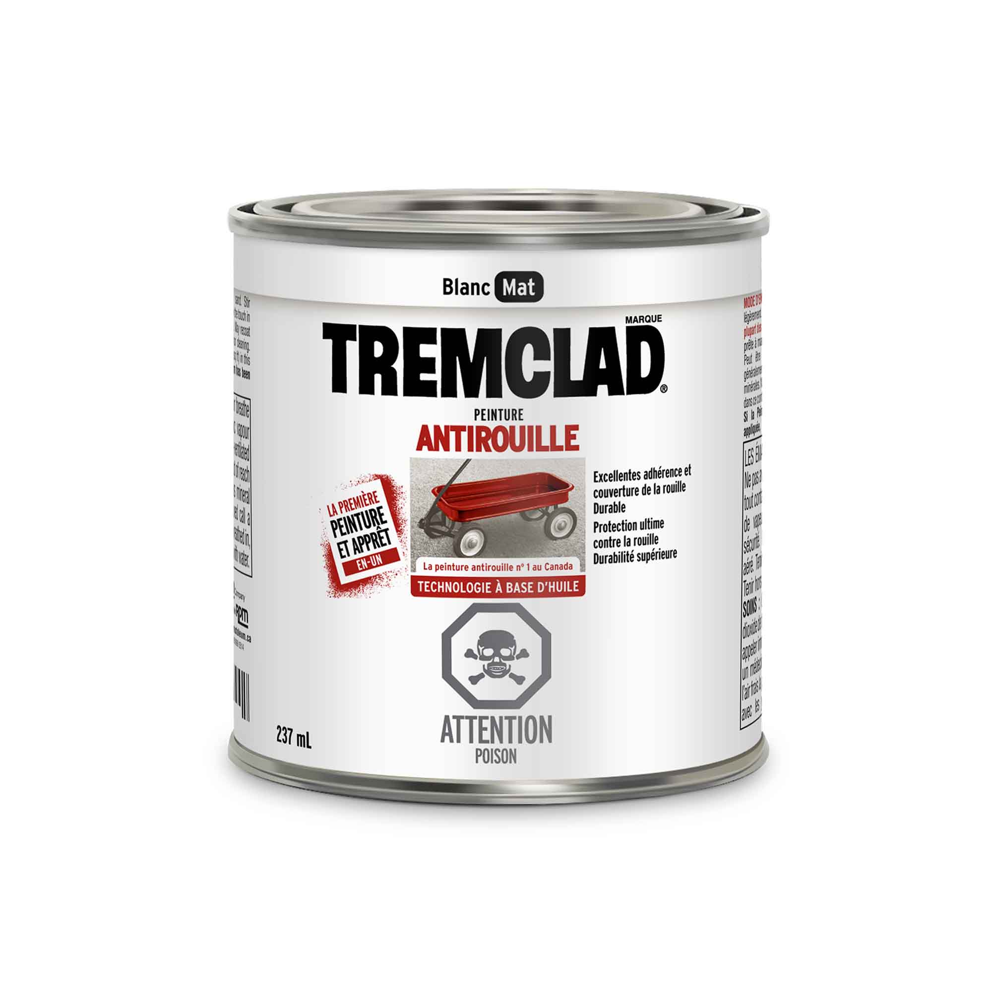 Tremclad peinture antirouille à base d'huile blanc mat, 237 ml