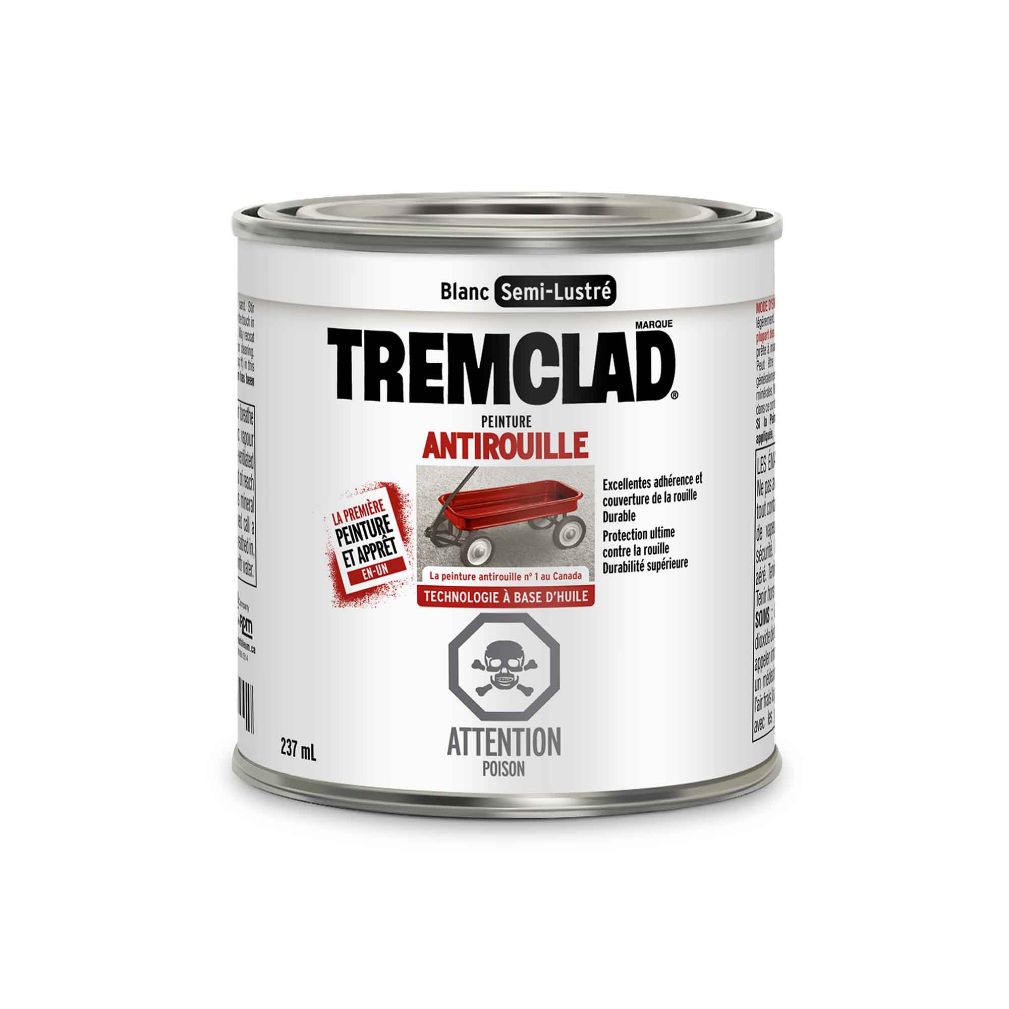 Tremclad peinture antirouille à base d'huile blanc semi-lustré, 237 ml