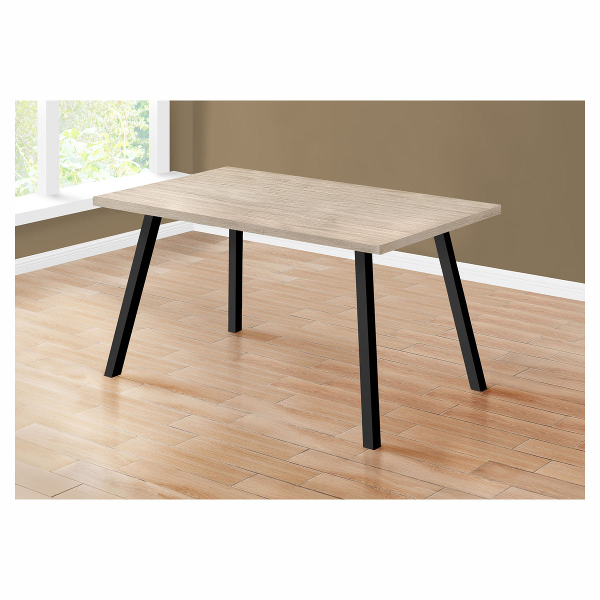 Table à dîner rectangulaire, taupe foncée (36" x 60")