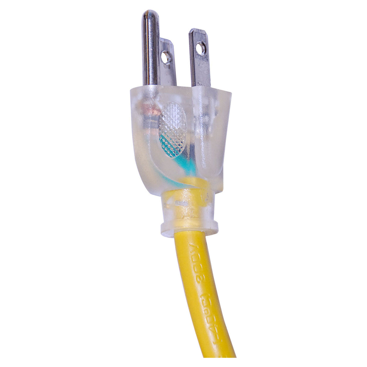 Rallonge électrique d'extérieure SJTW 12/3 avec éclairage et prise unique, 33' (jaune)