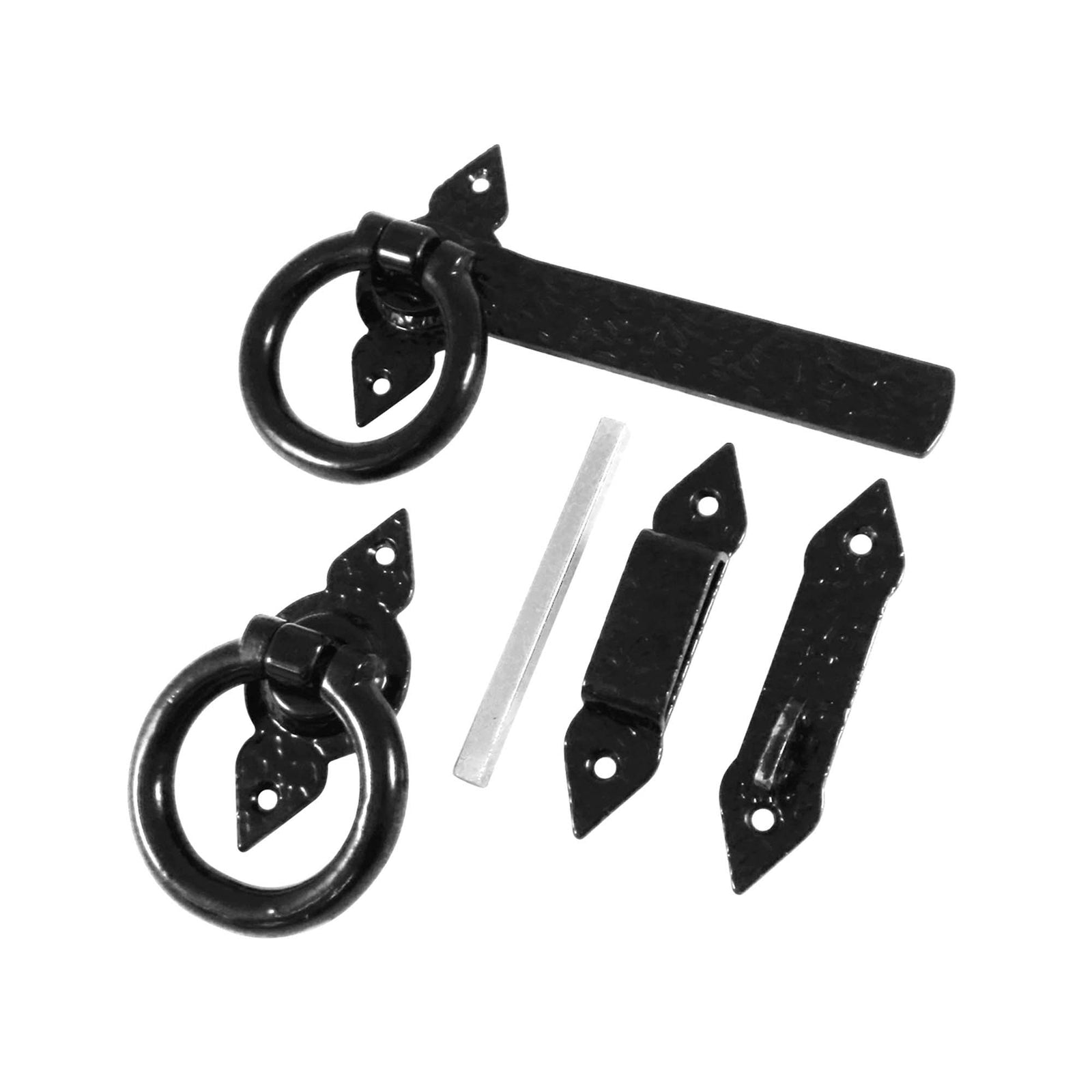 Loquet décoratif en forme d'anneau, noire