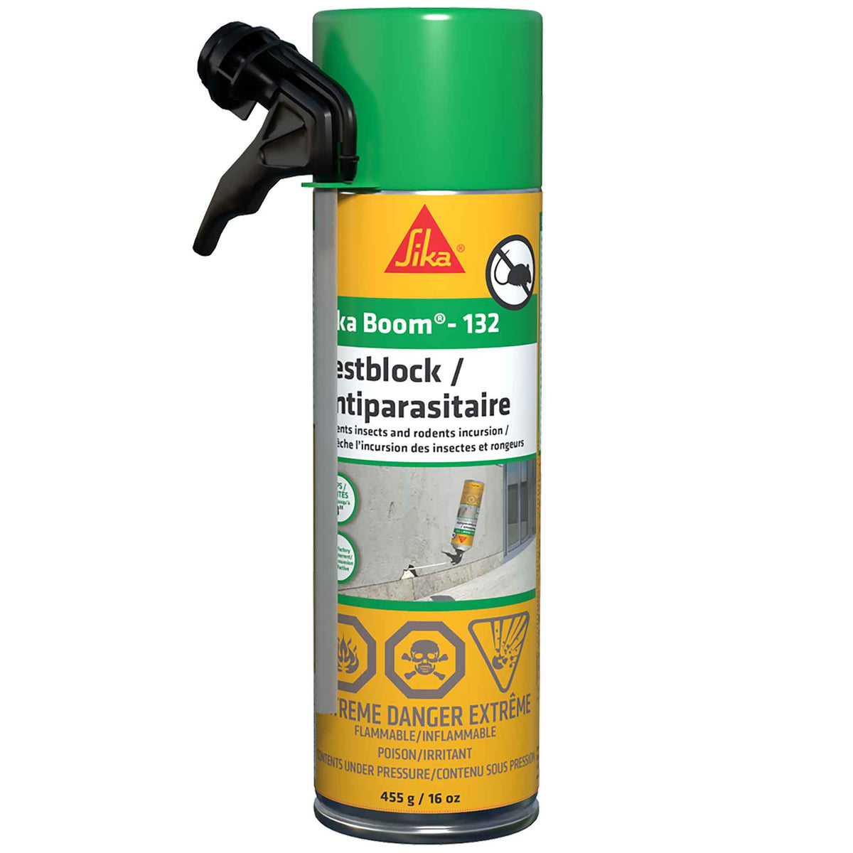 Mousse expansive antiparasitaire Sika Boom-132, 455 g