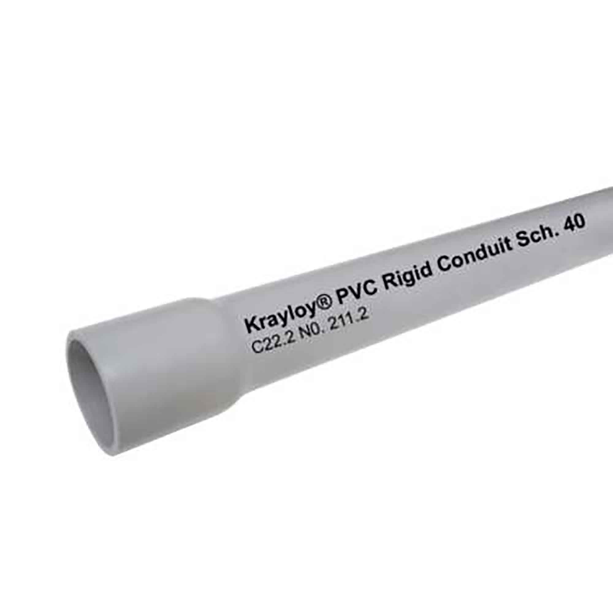 Conduit rigide CSA Kraloy en PVC, 1" x 10'