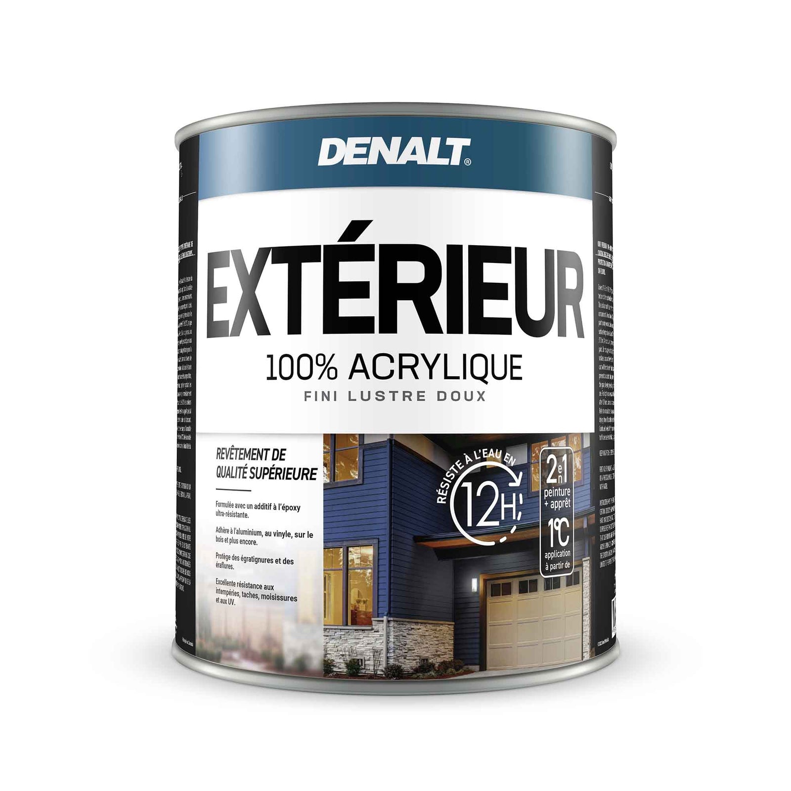 Revêtement Extérieur 100 % acrylique lustre doux base moyenne, 927 ml