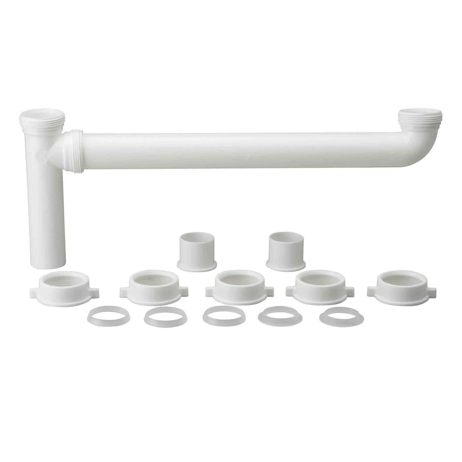 Drain double pour éviers de cuisine avec sortie à l’extrémité, 1-1/2'' x 16''