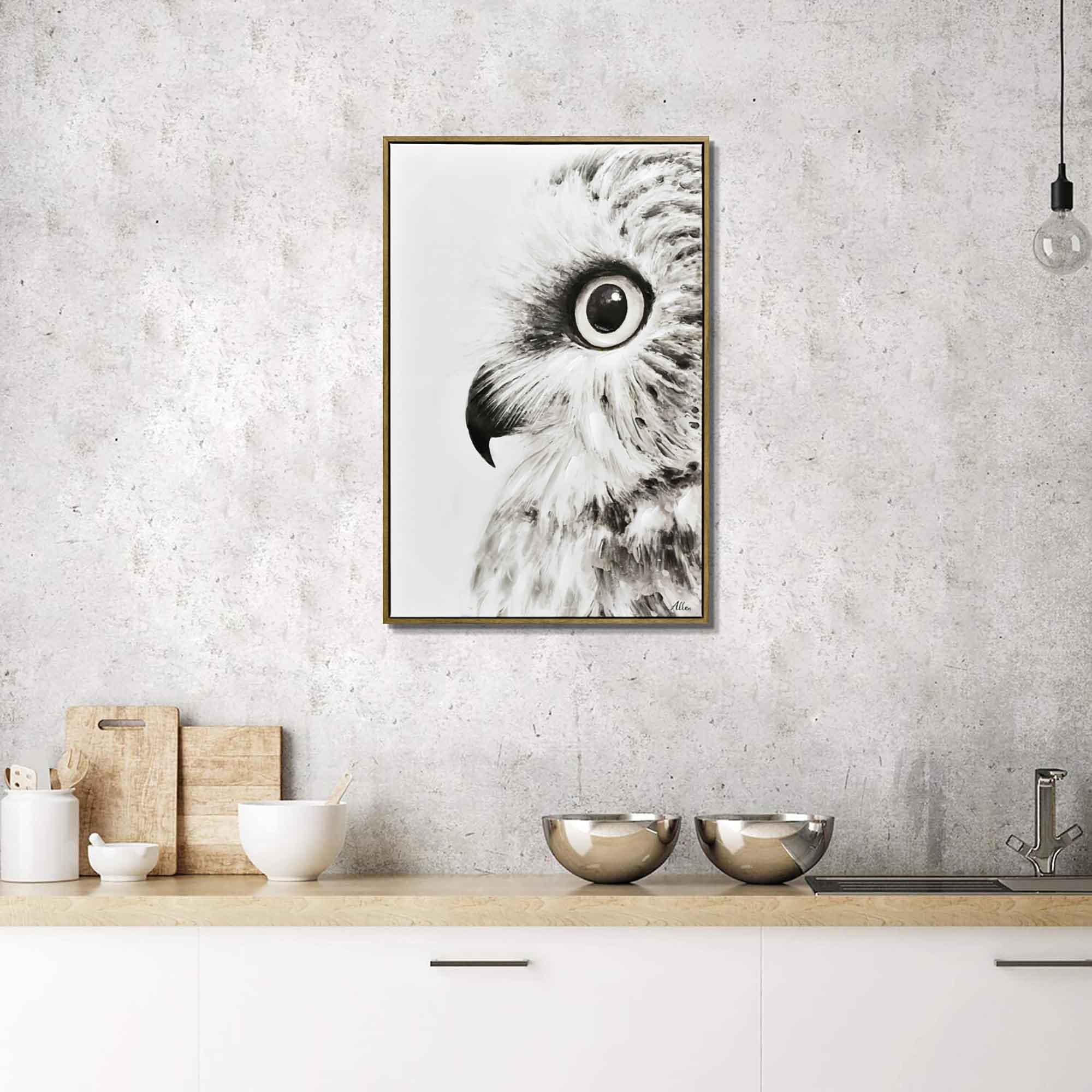 Toile profil de hibou, 23-1/2'' x 35-1/2''