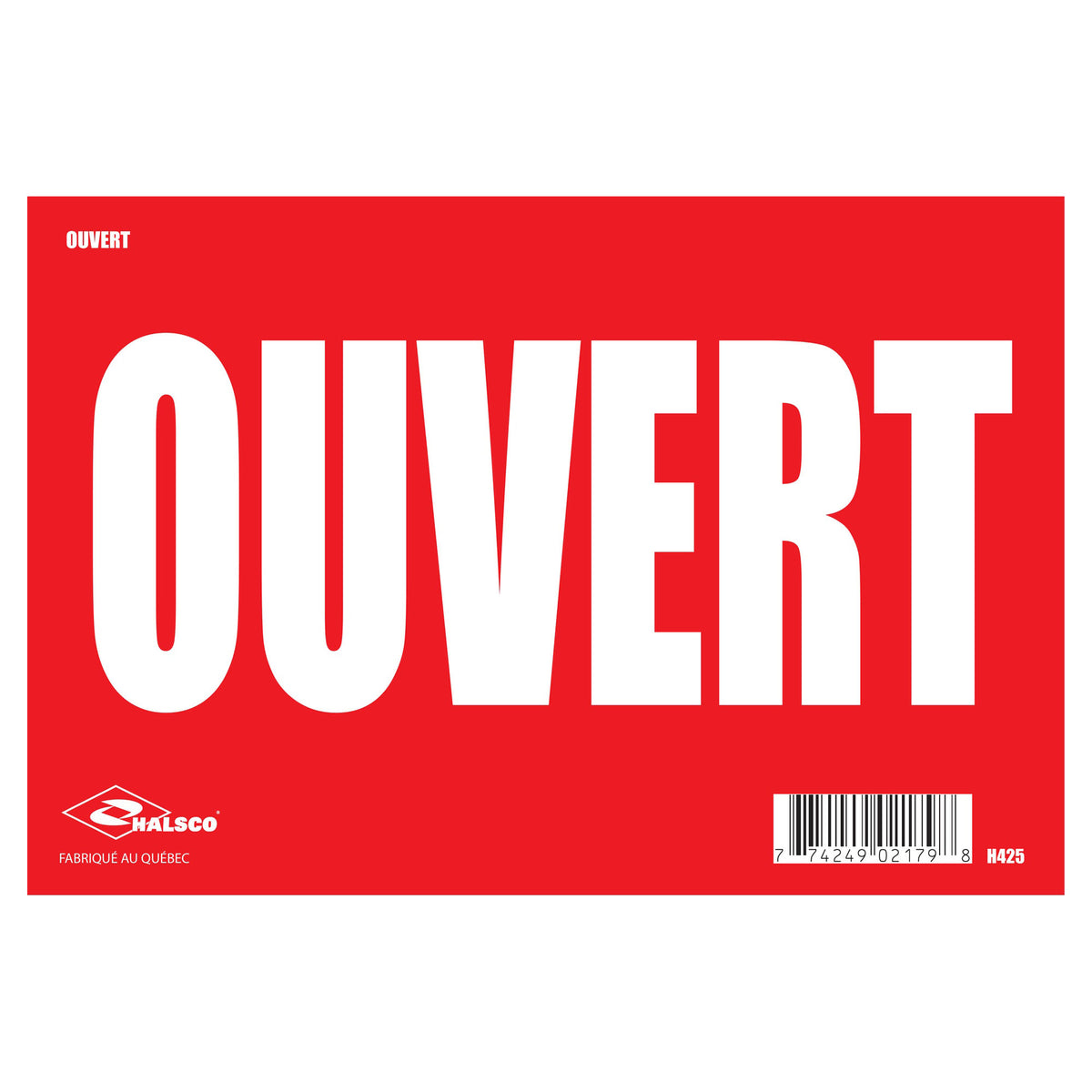 Affiche "Ouvert", 8" x 12"