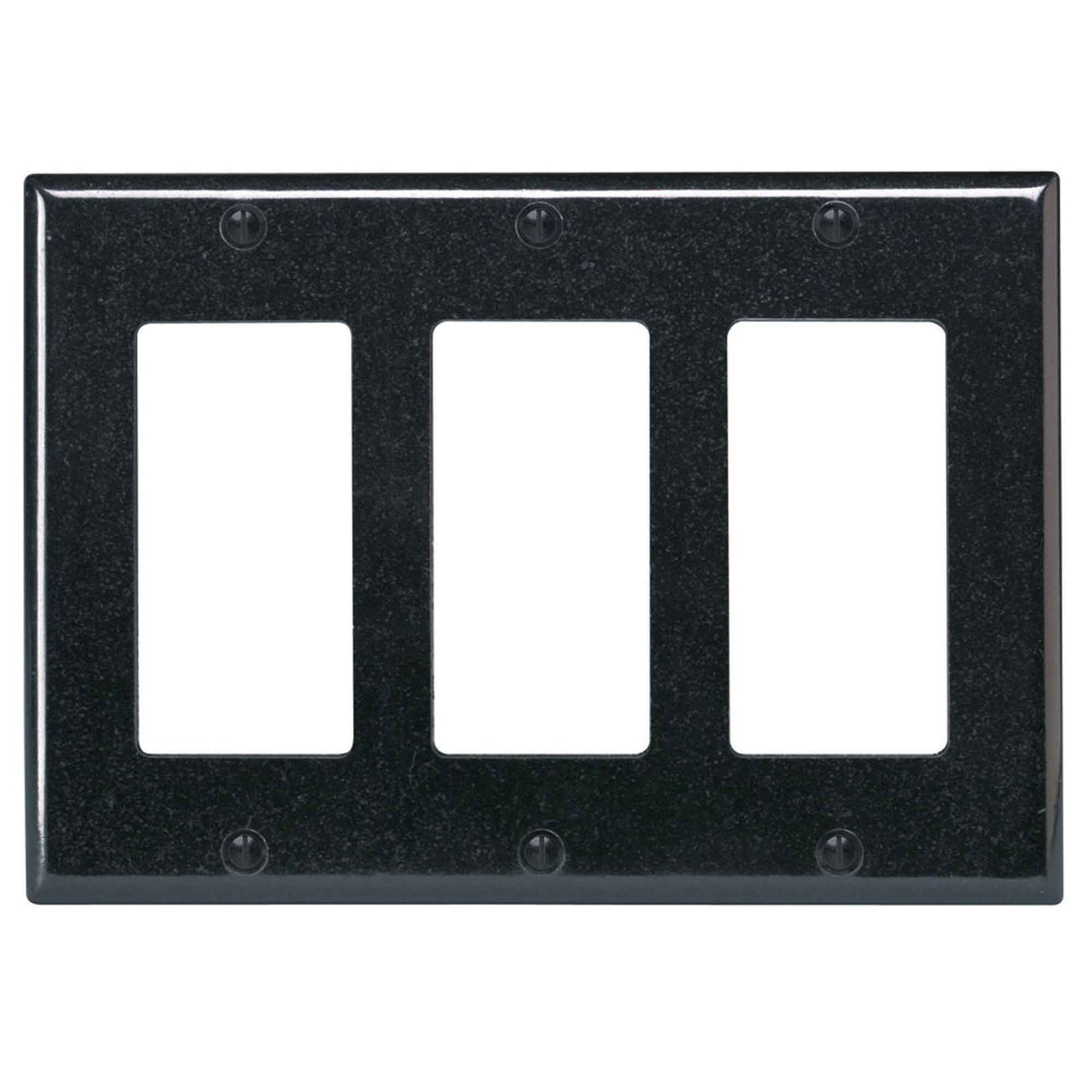 Plaque murale Decora pour 3 dispositifs, noir