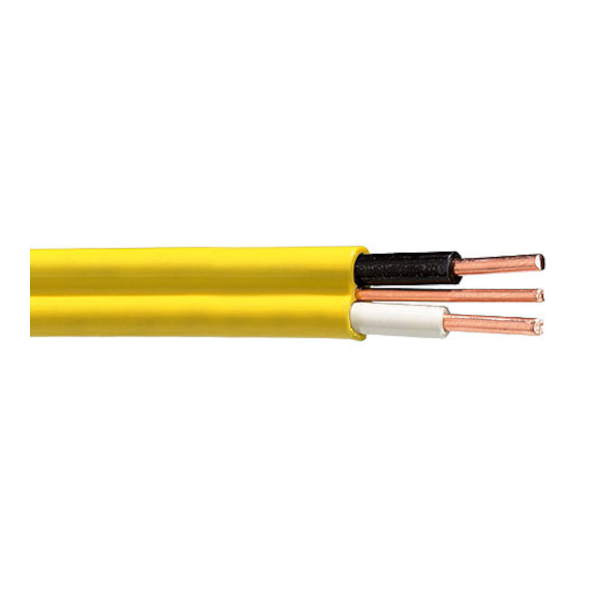 Fil domestique de construction NMD90 12/2 en jaune, 30 m