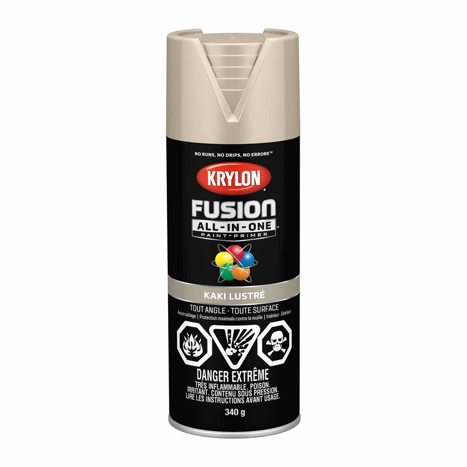 Krylon Fusion All-In-One aérosol kaki lustré, 340 g