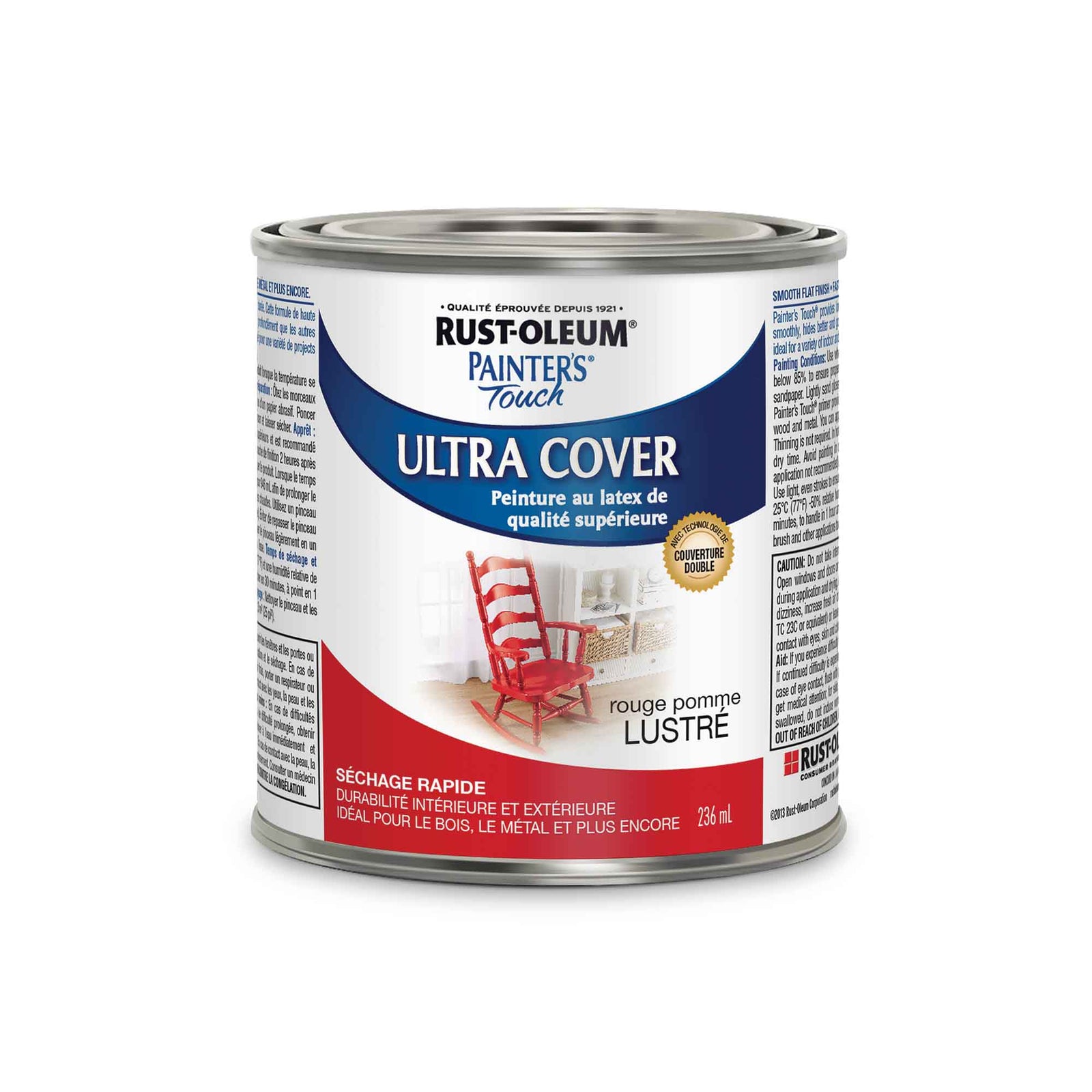 Peinture Painter's Touch au latex de qualité supérieure rouge pomme lustré, 236 ml 