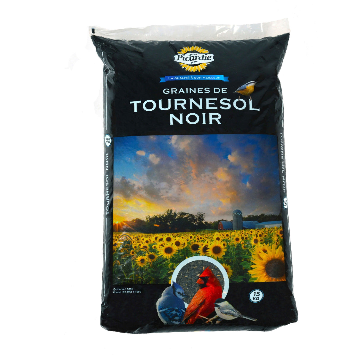 Graines de tournesol noir, 15 kg