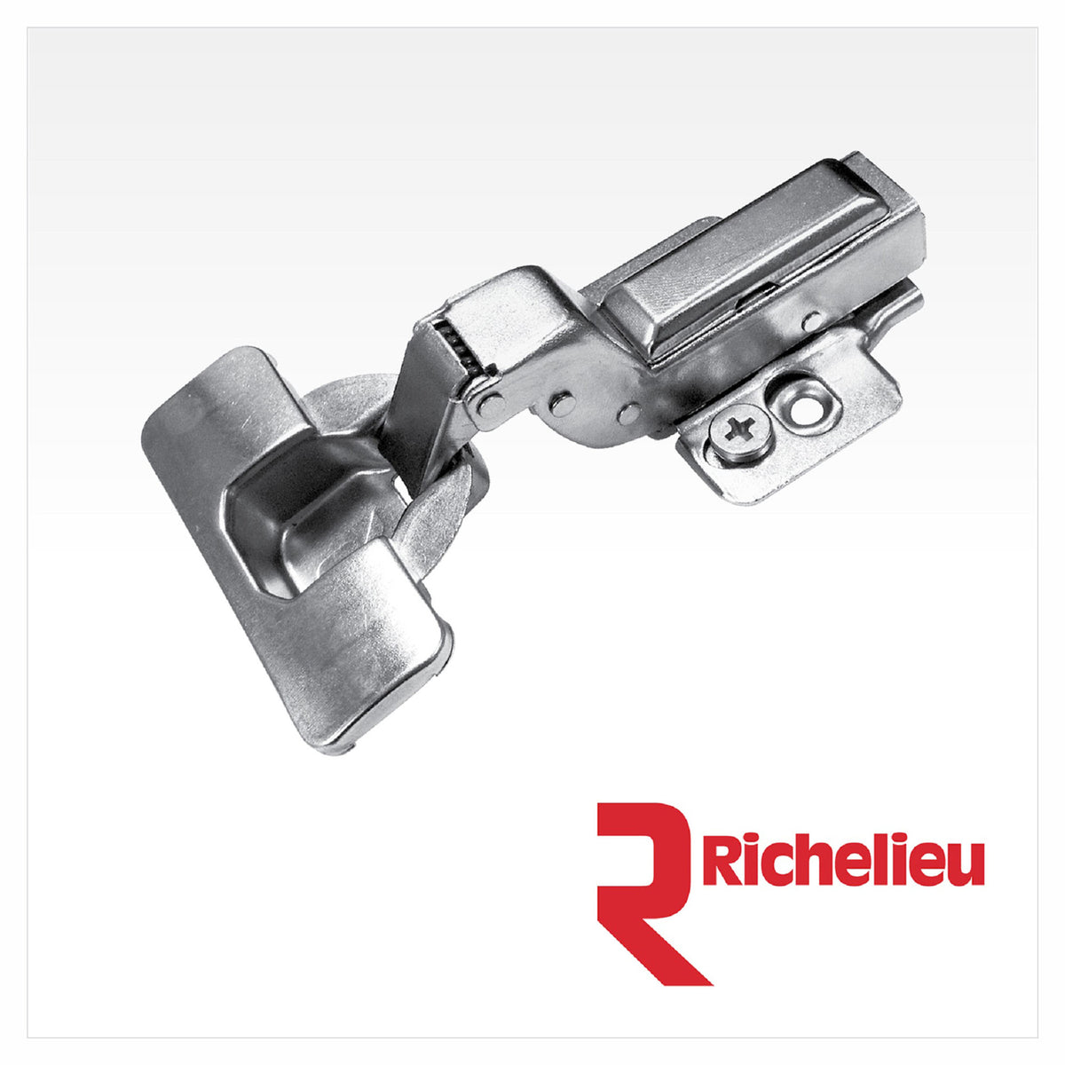 Charnière encastrée à fermeture amortie série RCS 105° pour armoire sans cadre, 2 unités