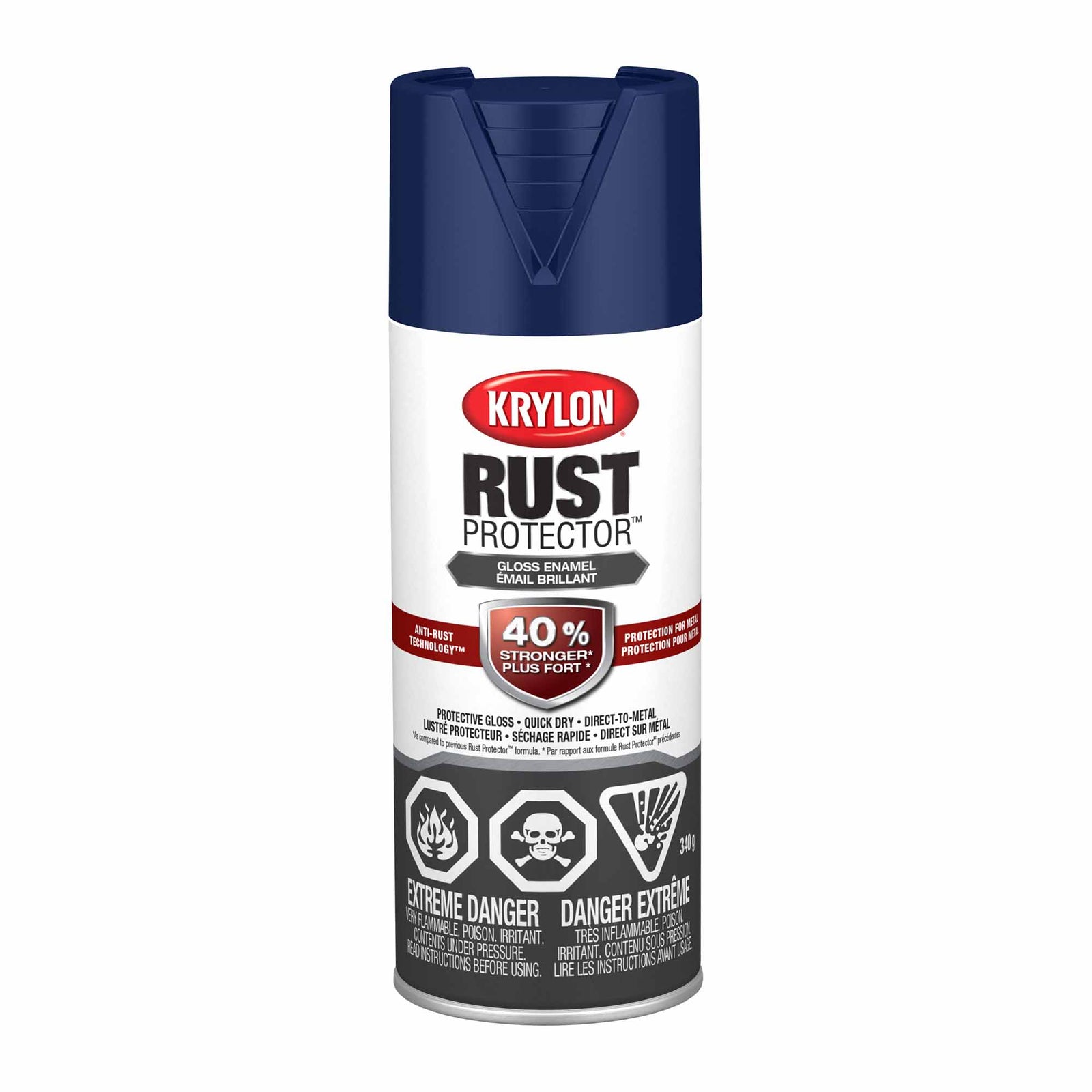 Krylon Rust Protector aérosol émail brillant bleu marine, 340 g