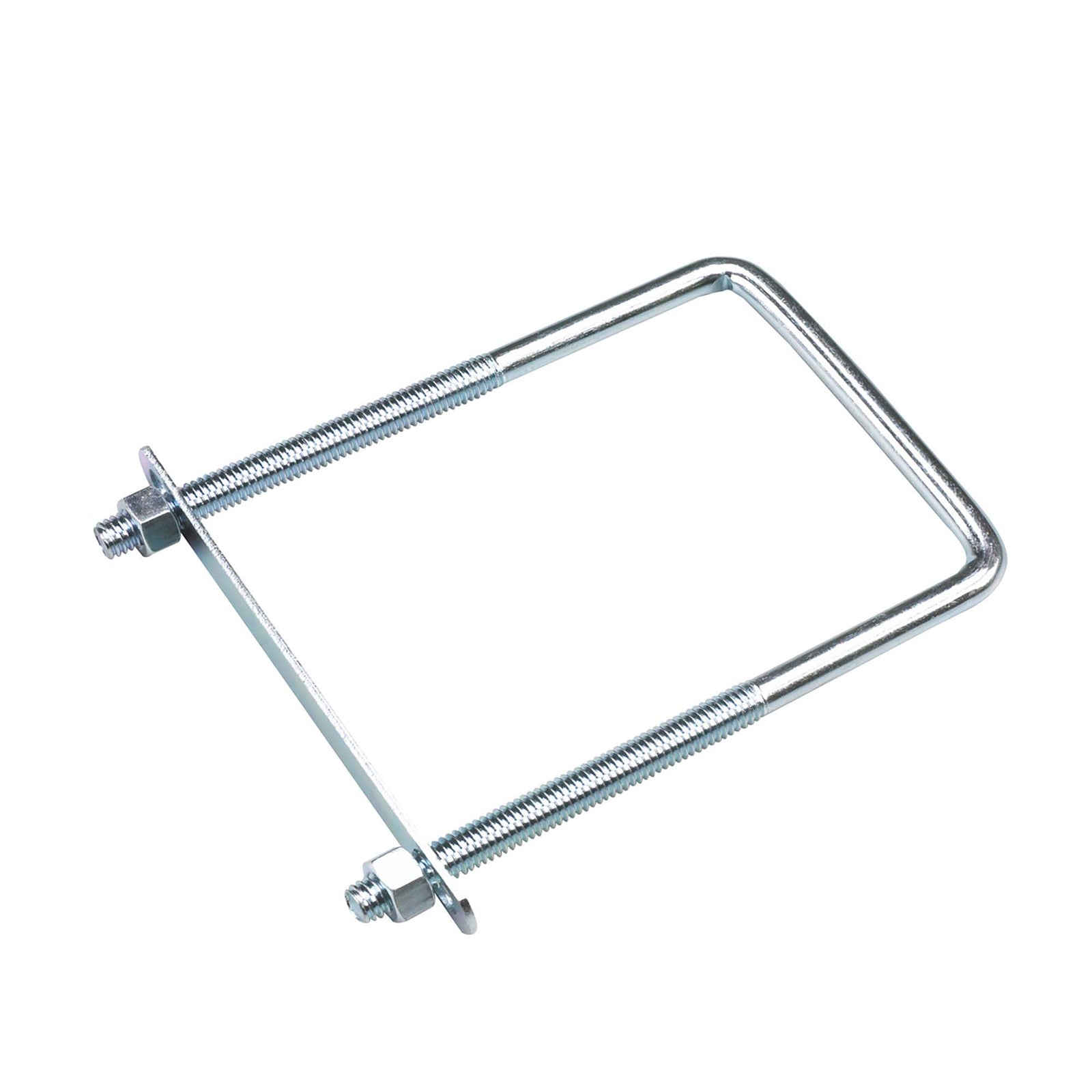 Boulon en forme de U carré avec plaque et écrous hexagonaux, 7'' x 4''