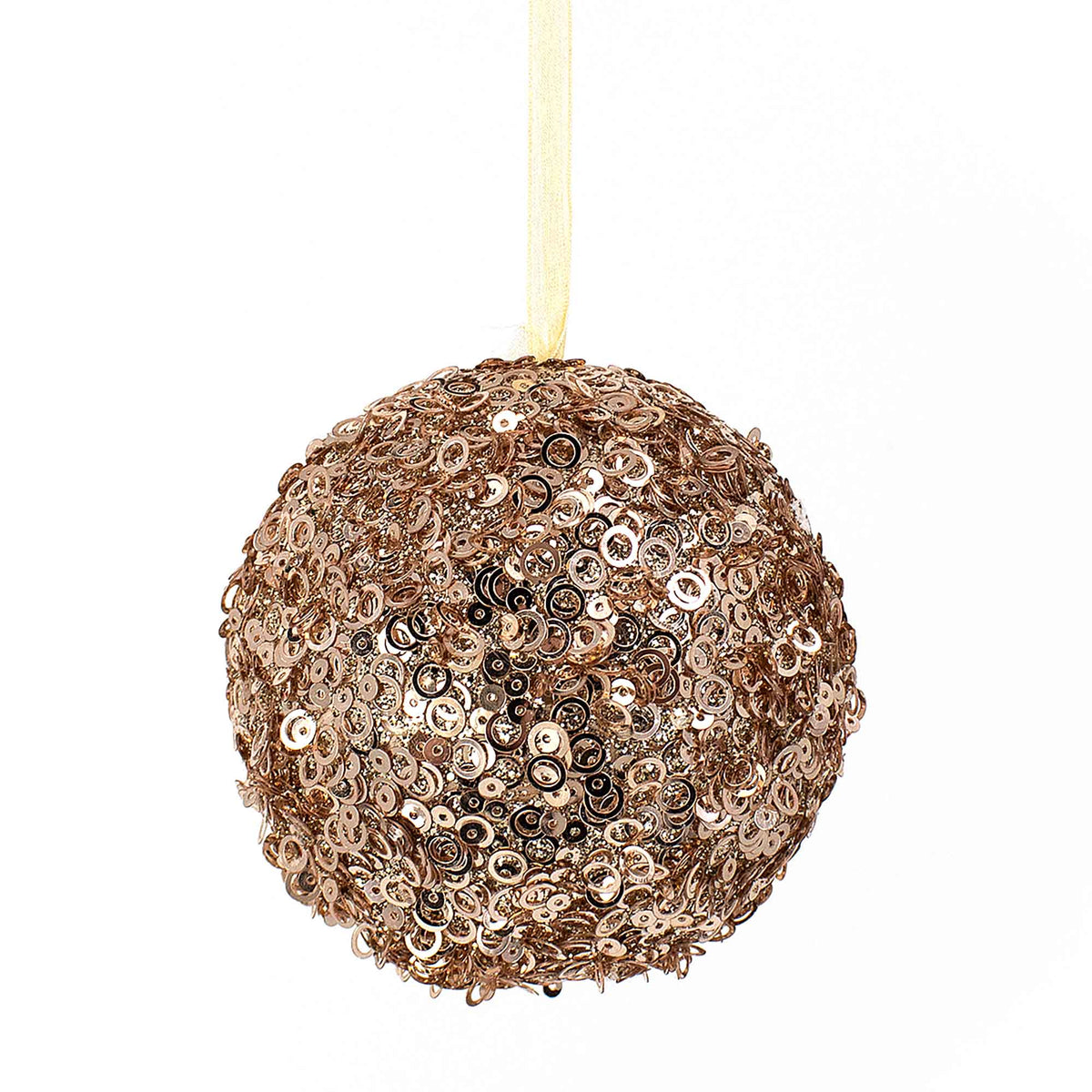Boule à paillettes de couleur champagne, 4''
