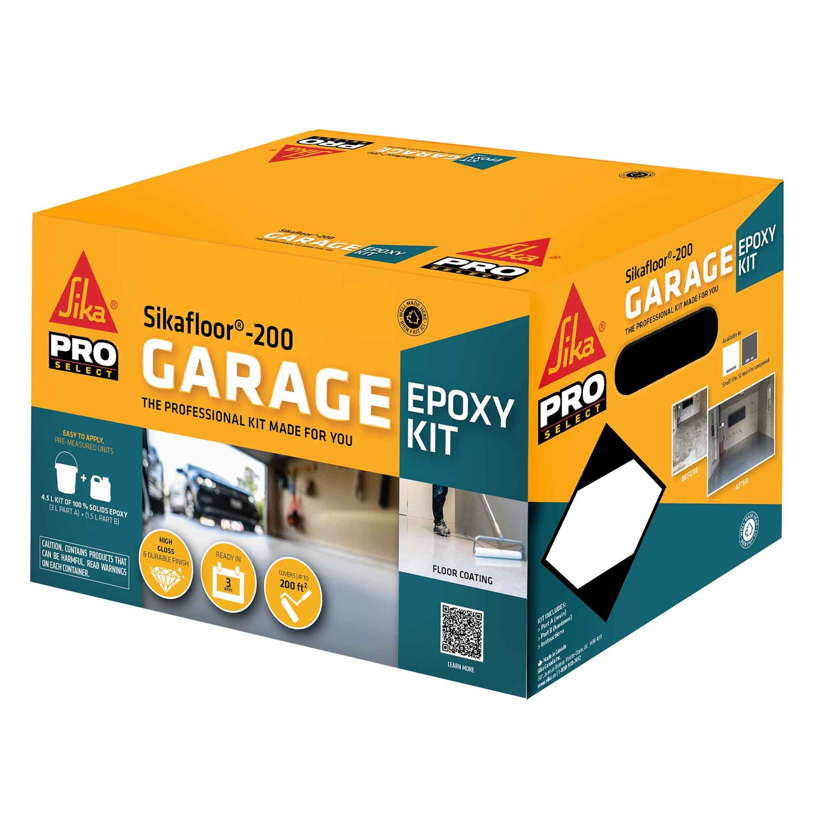 Kit d'époxy pour plancher de garage Sikafloor 200, gris 