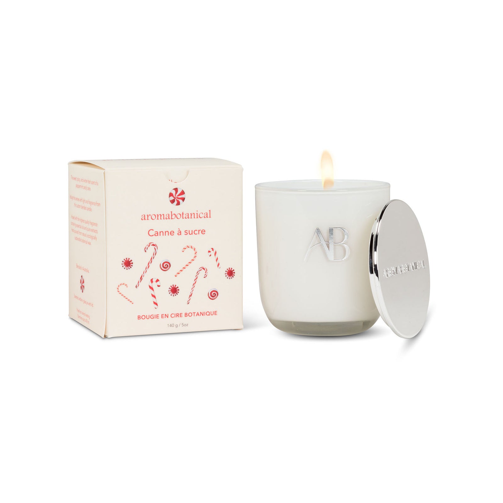 Bougie en cire botanique canne à sucre, 140 g