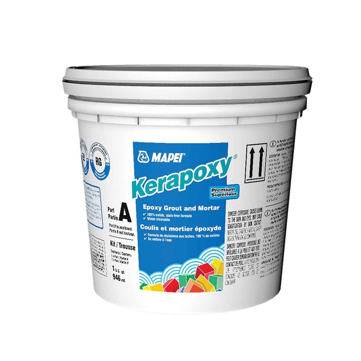 Coulis et mortier époxyde Kerapoxy de 946 ml, charbon #47