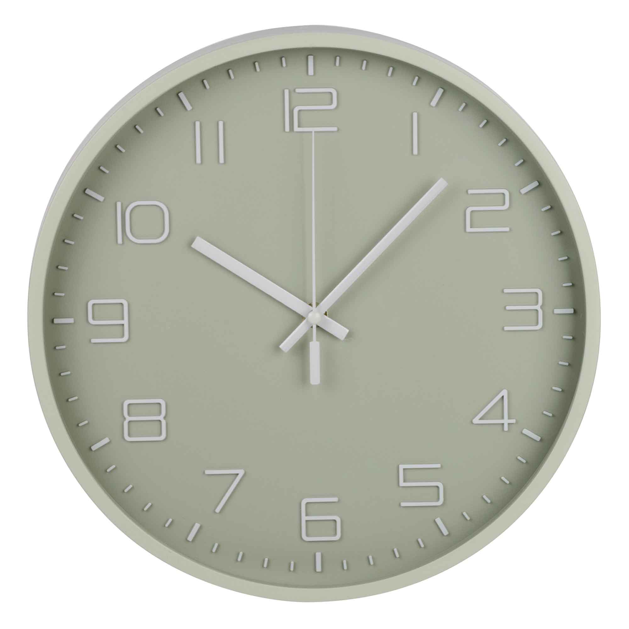 Horloge murale de 12", vert