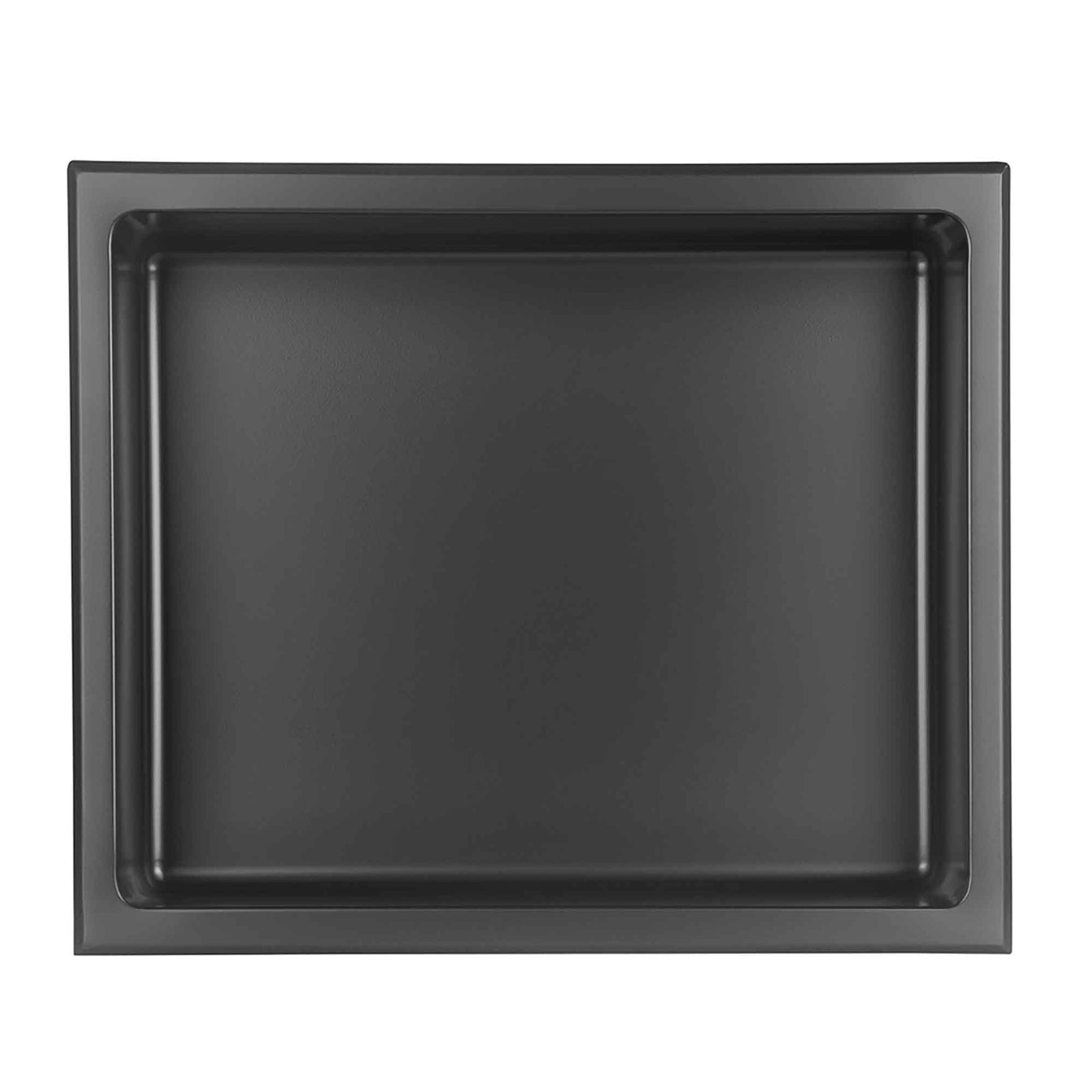Niche de douche murale Layla en acier inoxydable noir mat, 12" x 14" 