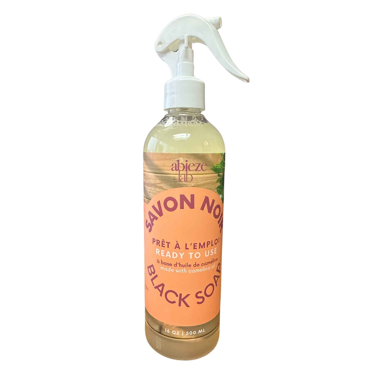 Savon noir à base d’huile de caméline prêt à l’emploi, 500 ml