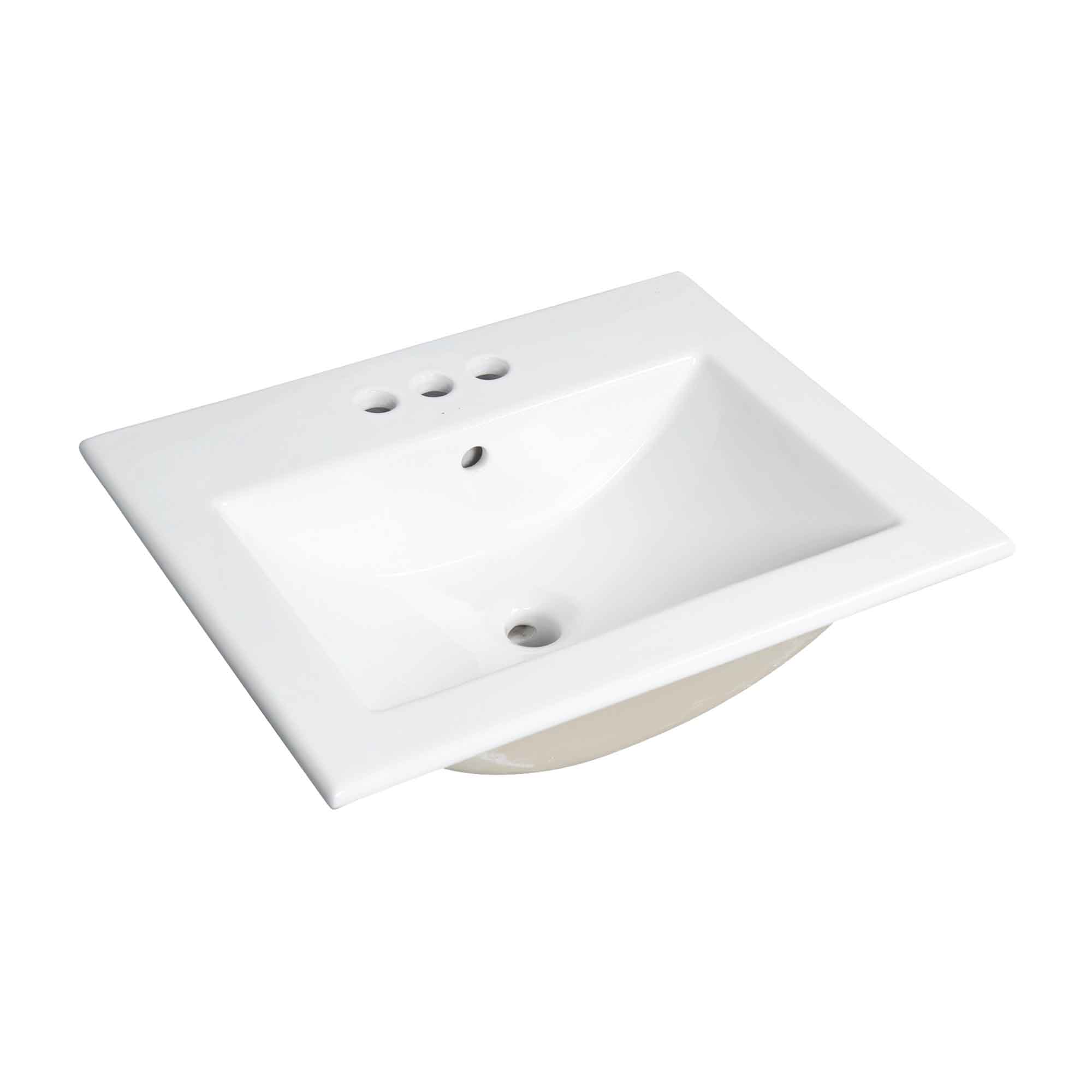 Lavabo rectangulaire à encastré, 21,65" x 17,32" x 7,16"