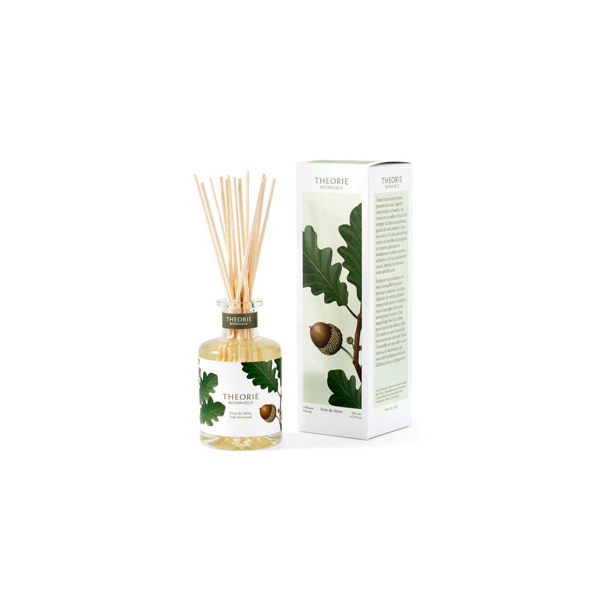 Diffuseur rotang THEORIE Botanique, feu de chêne (200 ml)