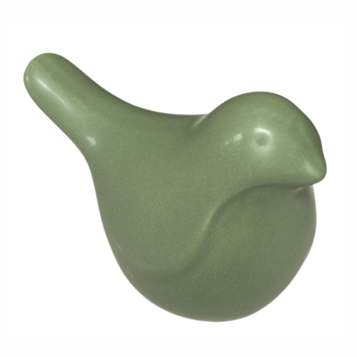 Décoration d'oiseau en céramique, vert (moyen)