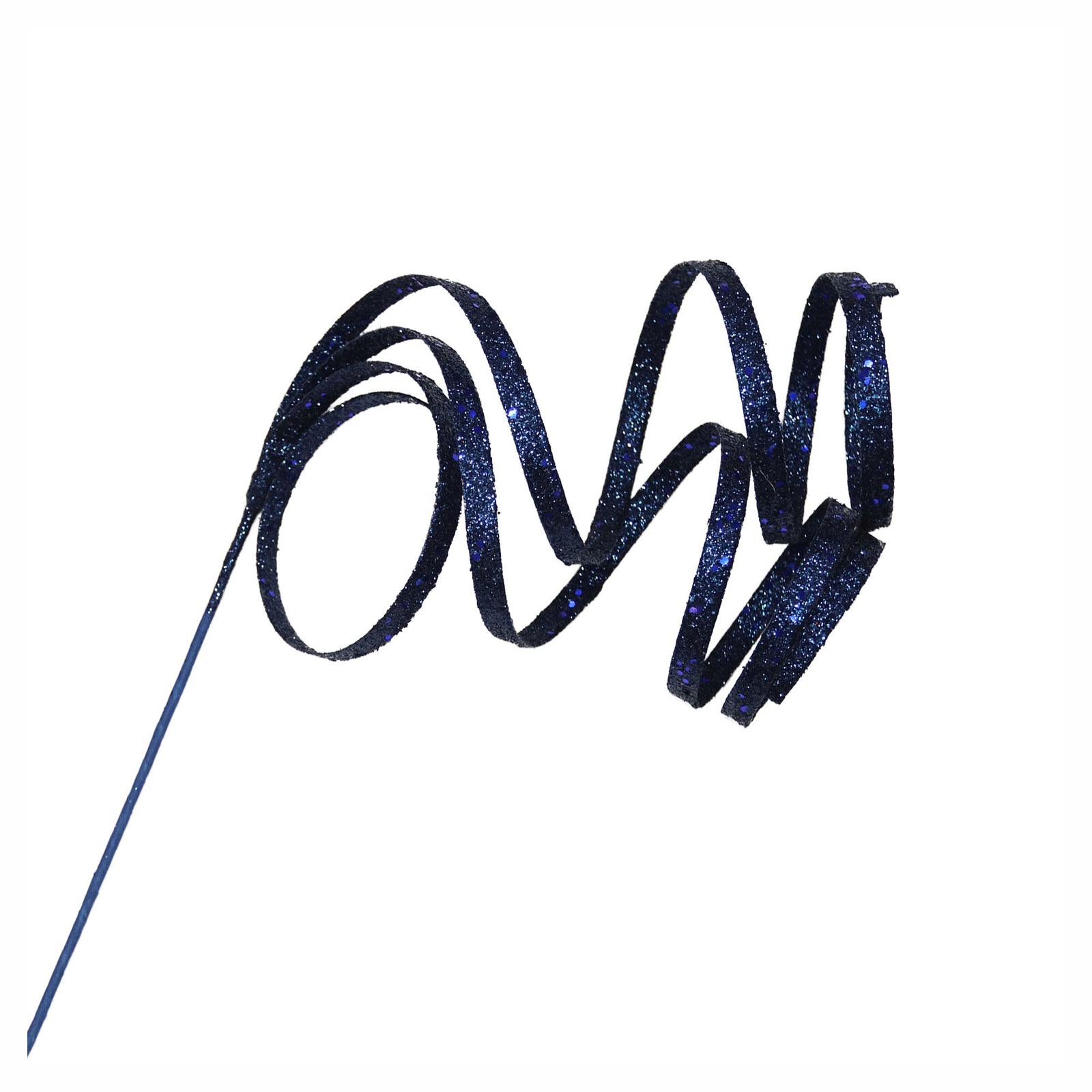 Pic de rubans avec paillettes, 33,5" (bleu marine)