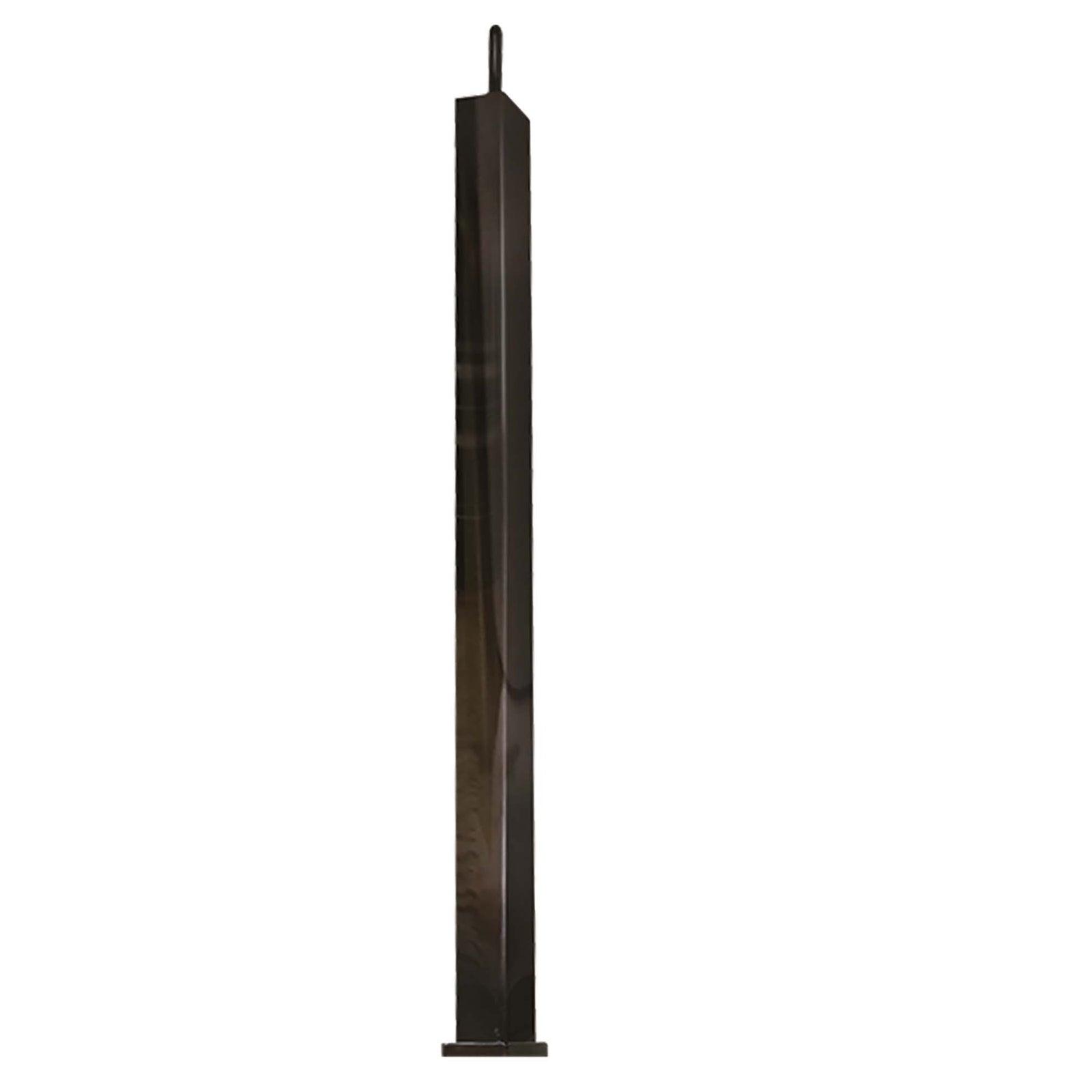 Poteau carré en acier inoxydable noir, 34-1/2'' à 36''