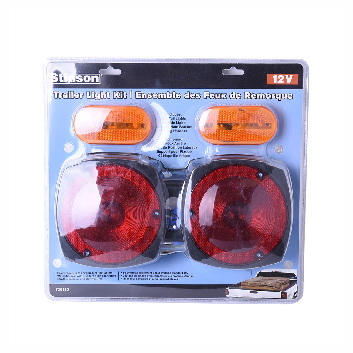 Ensemble de feux de remorque de 12 V, 4 pièces