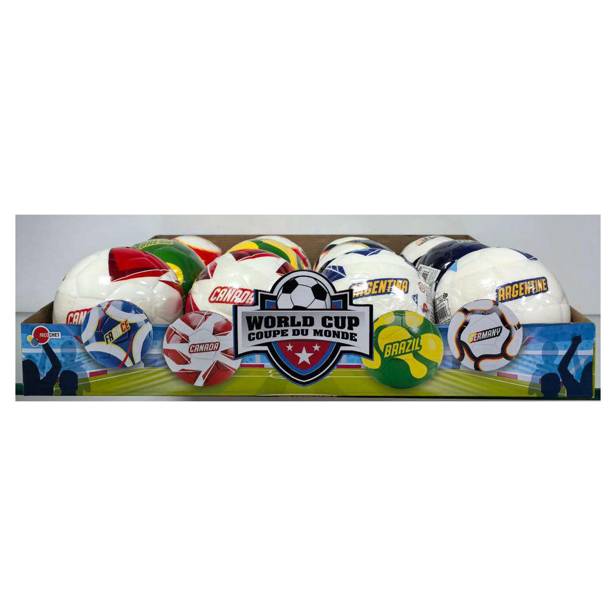 Ballon de soccer en mousse Coupe du Monde, choix entre 12 modèles