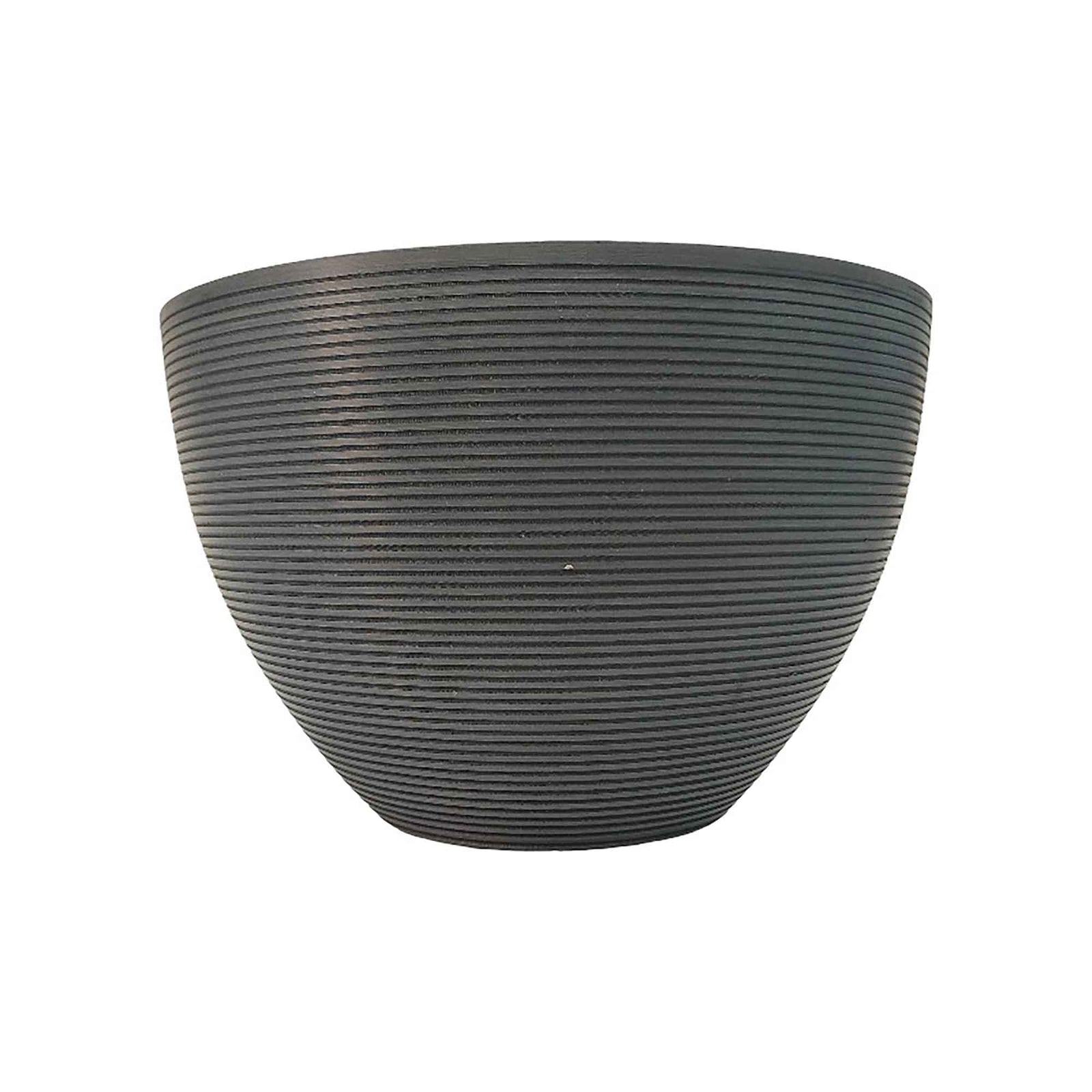 Pot rond au fini pierre noire, 10" x 16''