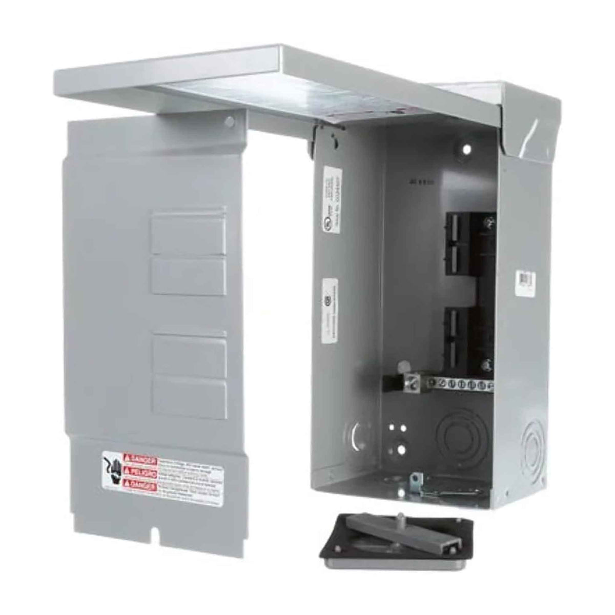 Boitier d'extérieur résistant aux intempéries de 125 A à 4 espaces et 8 circuits, disjoncteur non inclus