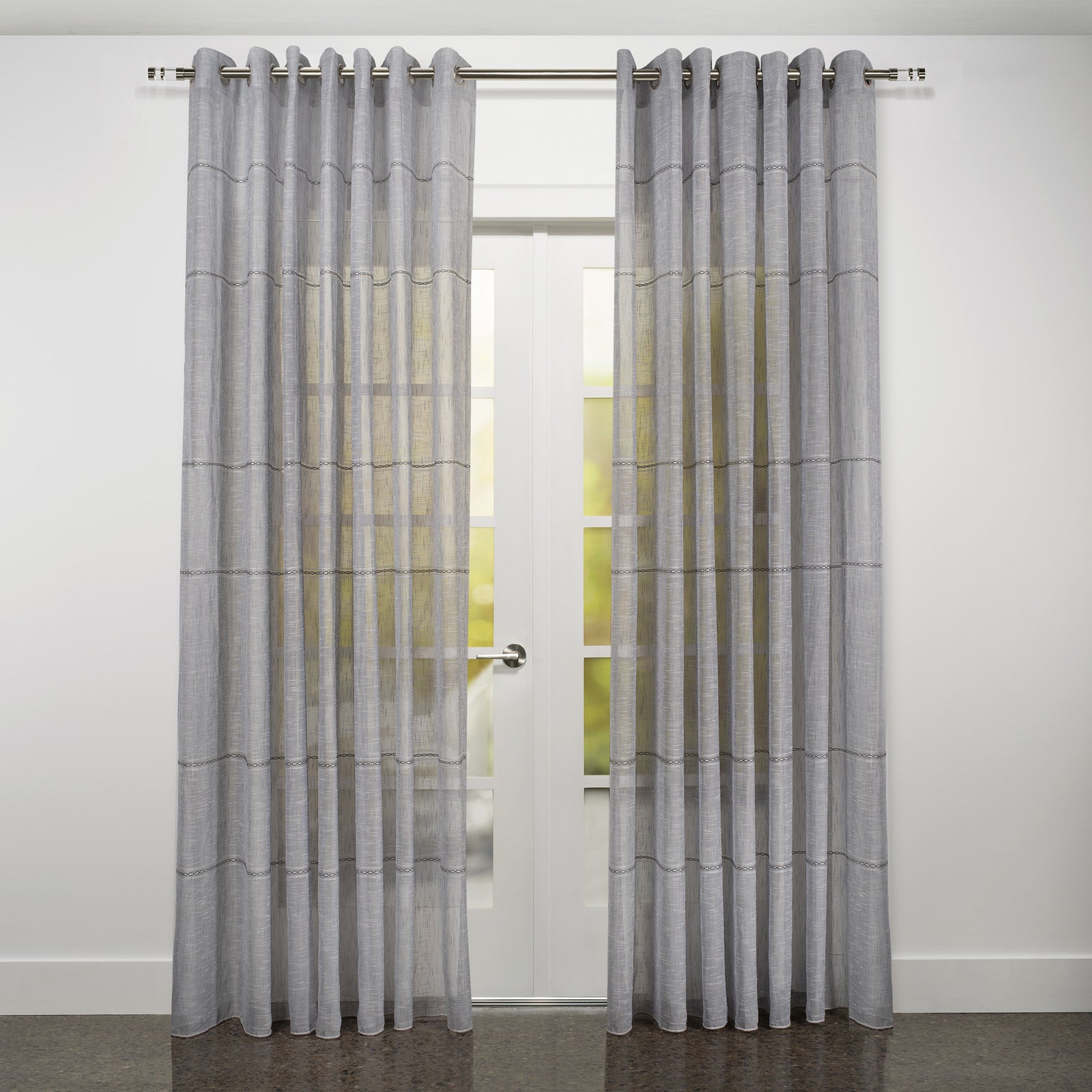 Rideaux à œillets Seville, gris
