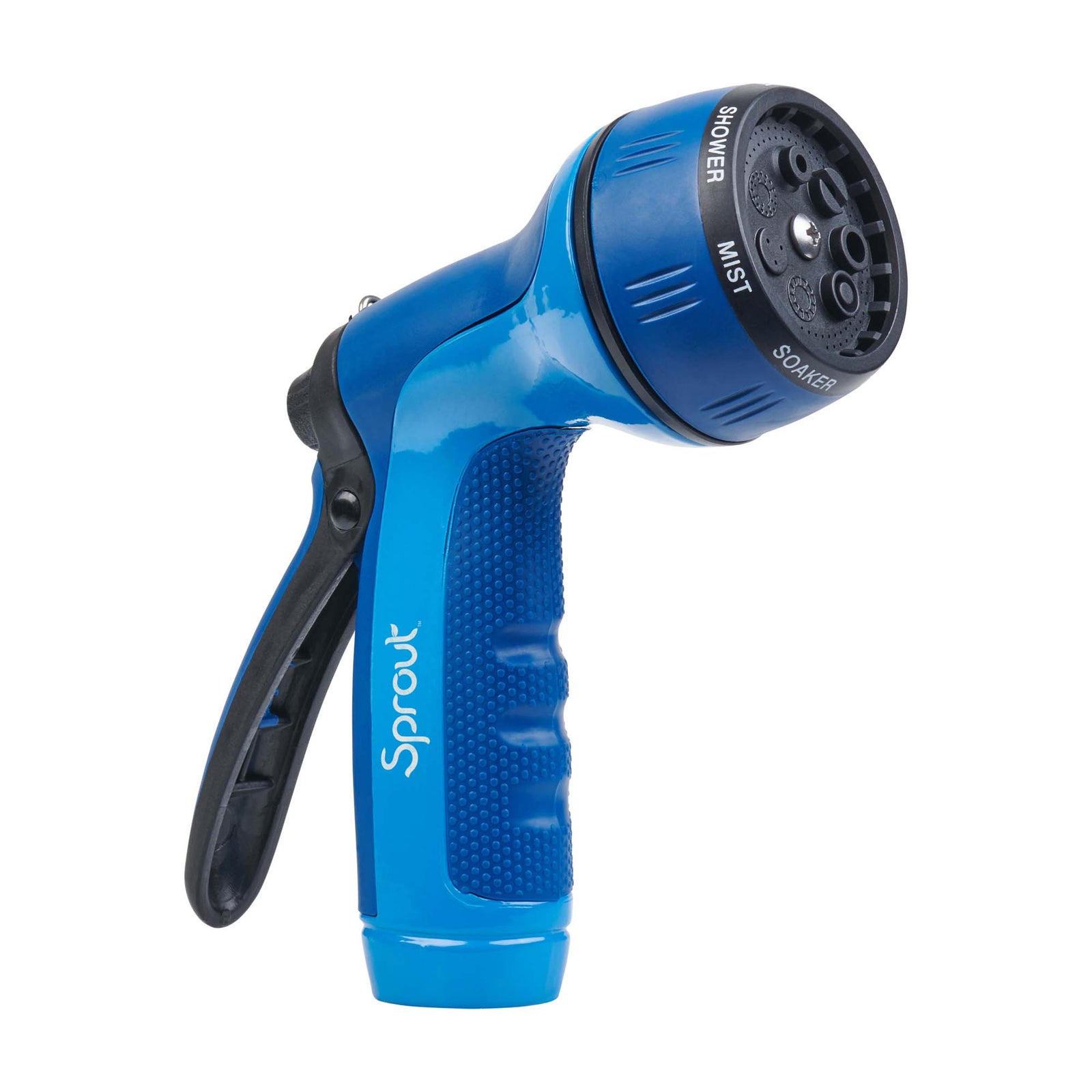 Pistolet en métal bleu bleuet, 7 jets