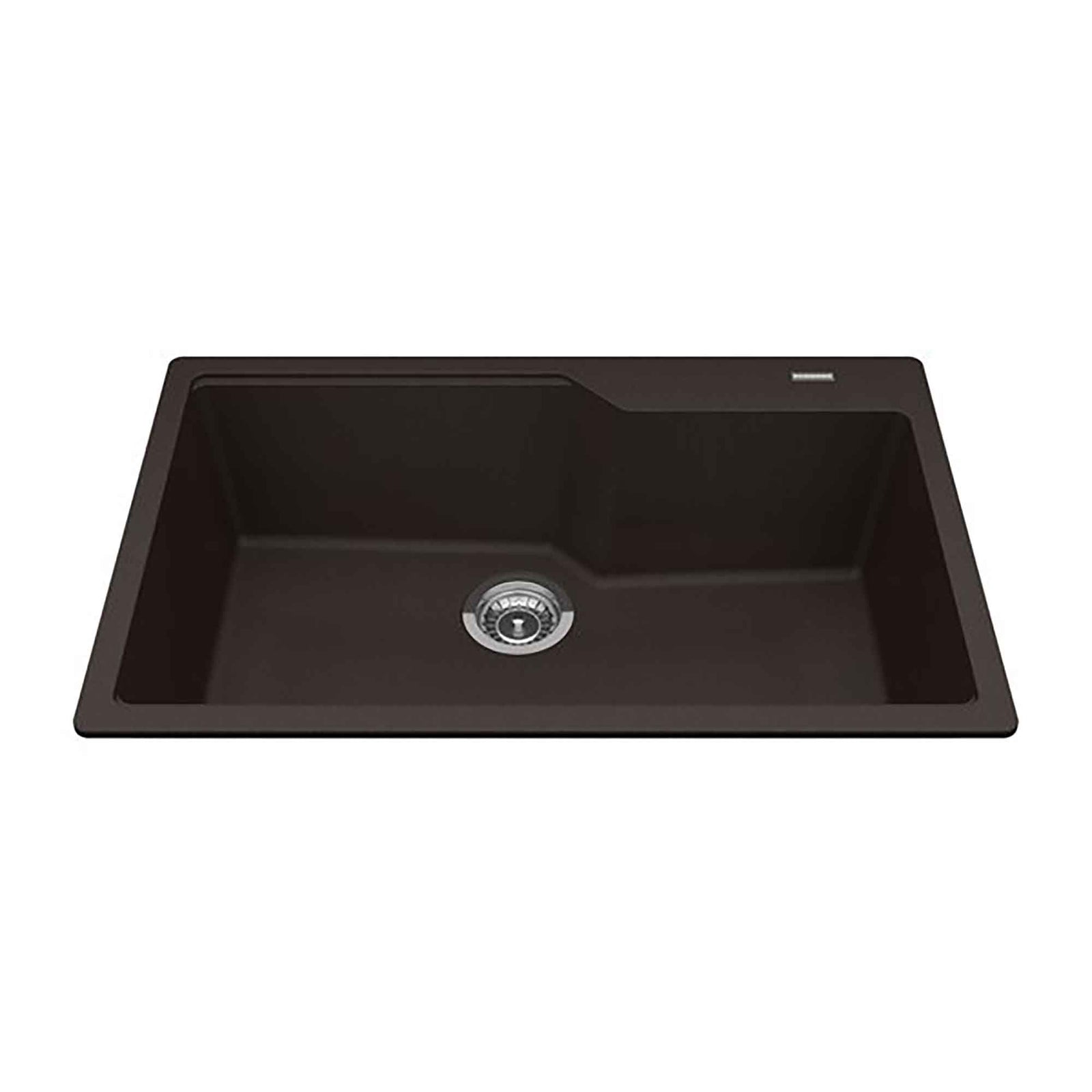 Évier à cuve unique à montage sur plan en granite Onyx, 31-11/16" x 19-11/16" x 9-1/16"