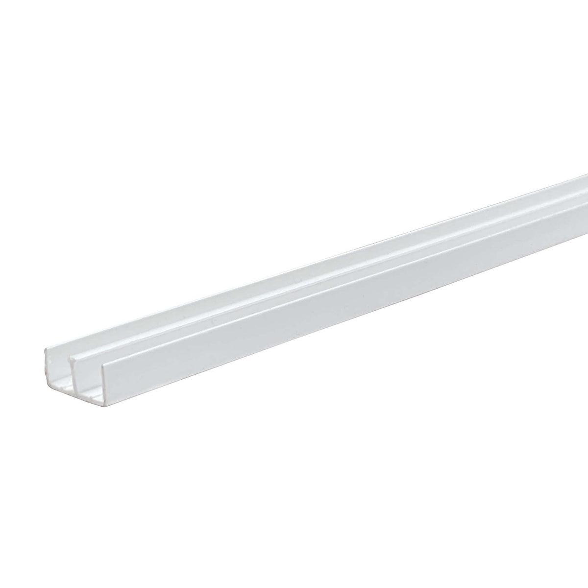 Moulure blanche en plastique, coulisses du bas de 1/4&quot; x 8&#39;