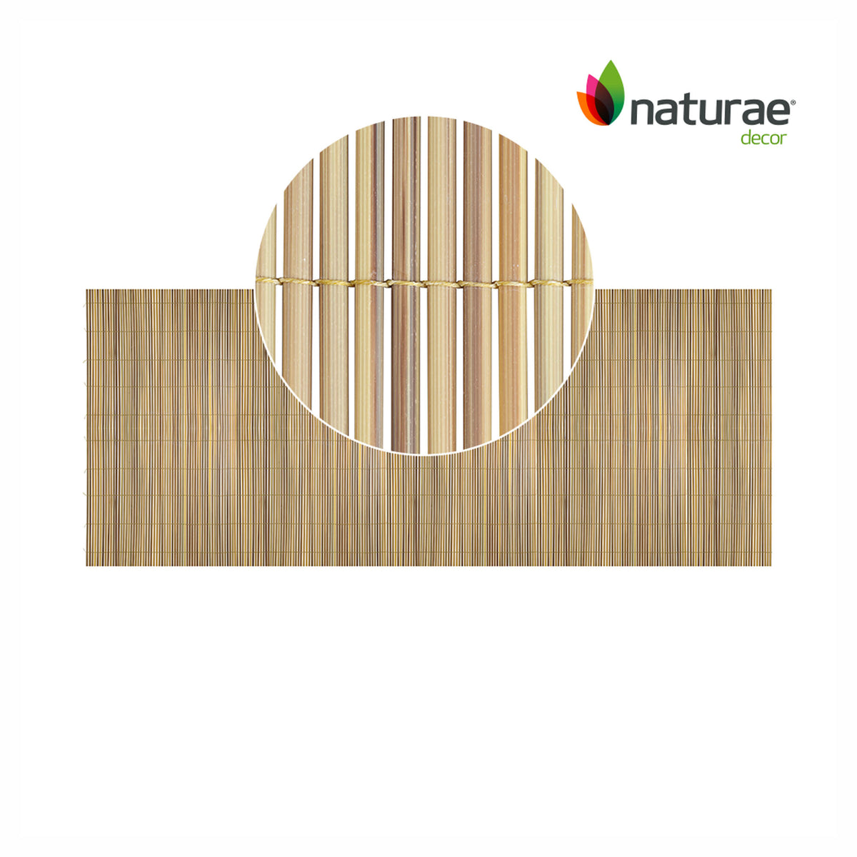 Écran d’intimité imitation bambou en PVC de 40" x 96", beige