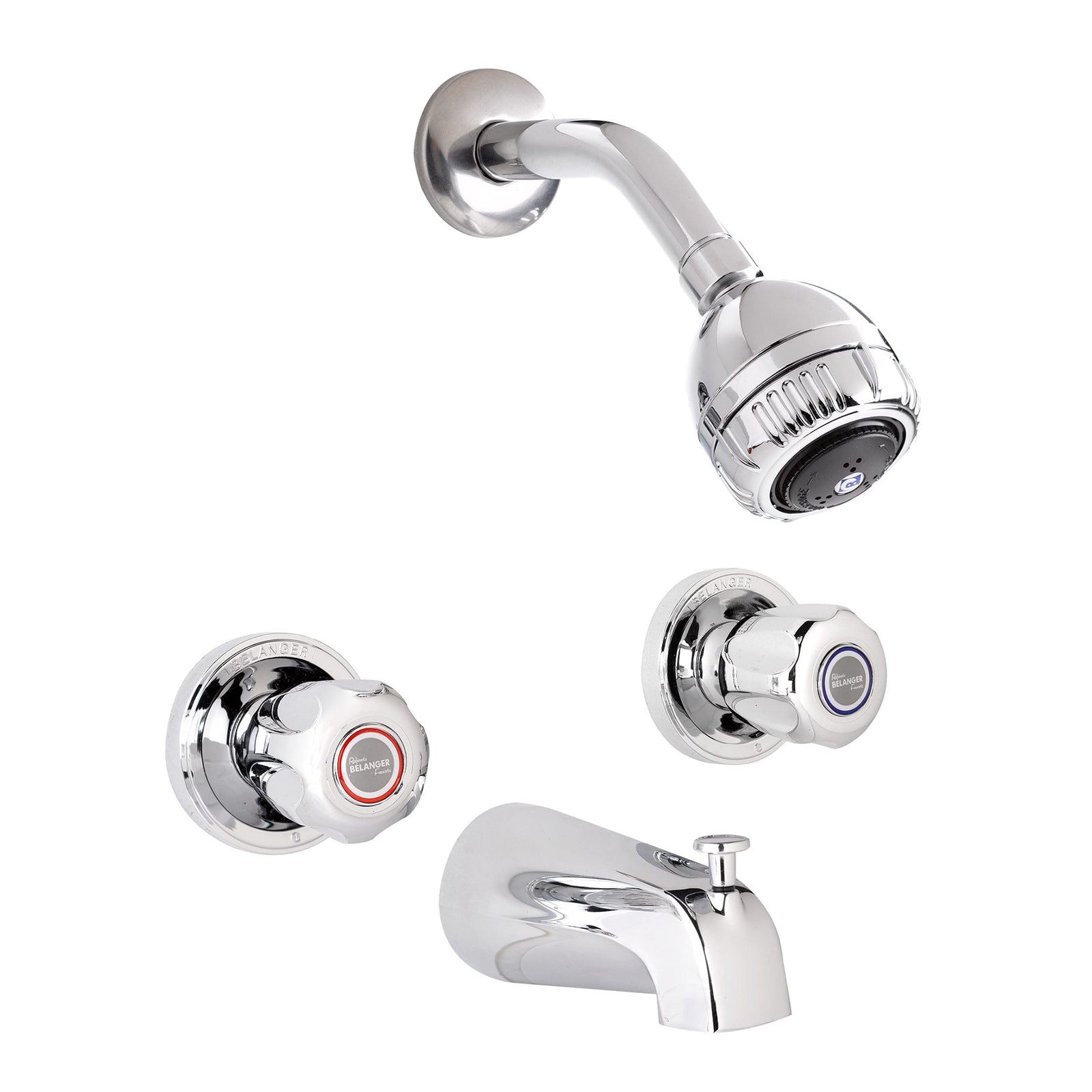 Robinet pour bain/douche avec 2 poignées rondes