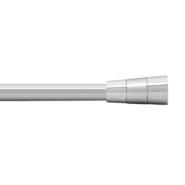 Extendable Curtain Rod with Conic Shaped Fanials, Nickel (66
