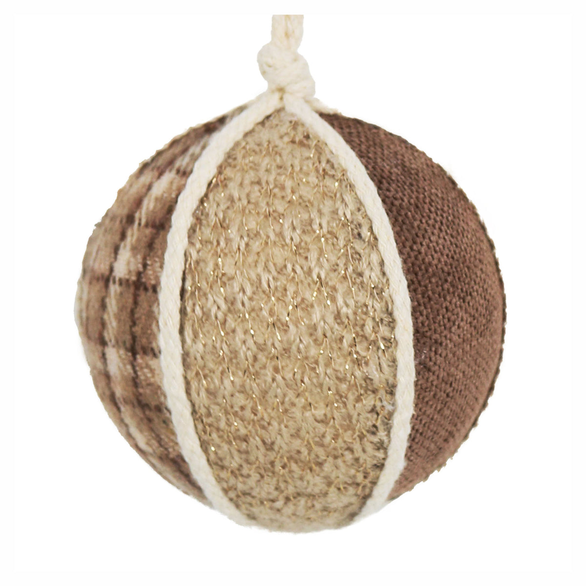 Décoration de boule en tissu à suspendre, 3,5"