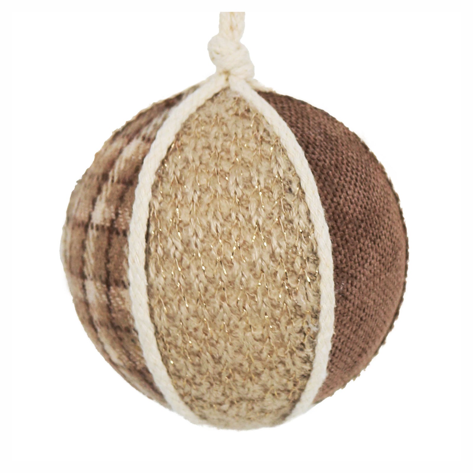 Décoration de boule en tissu à suspendre, 3,5"